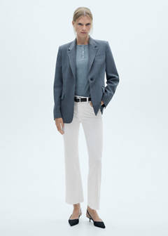 Sienna flared cropped jeans — White 2