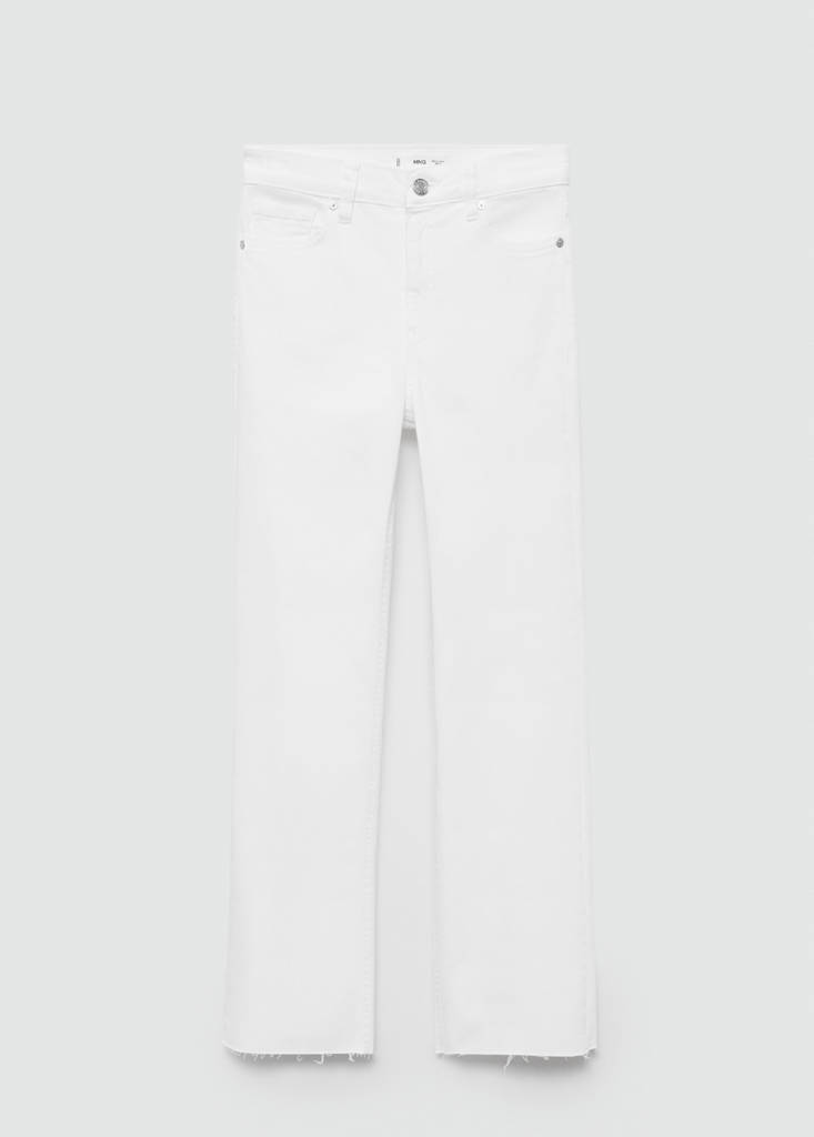 Sienna flared cropped jeans — White