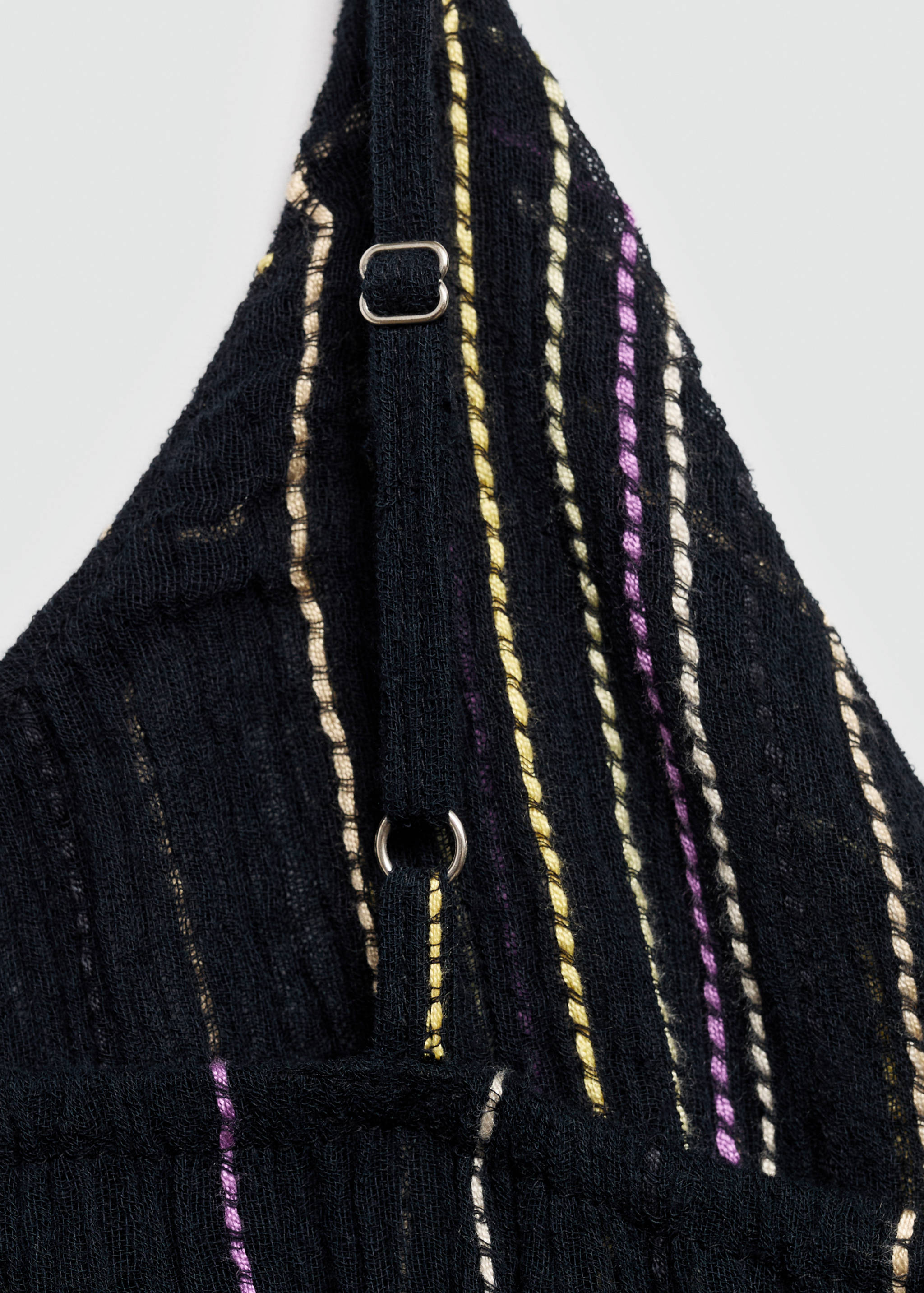 Strapless dress with decorative stitching - Details of the article 0