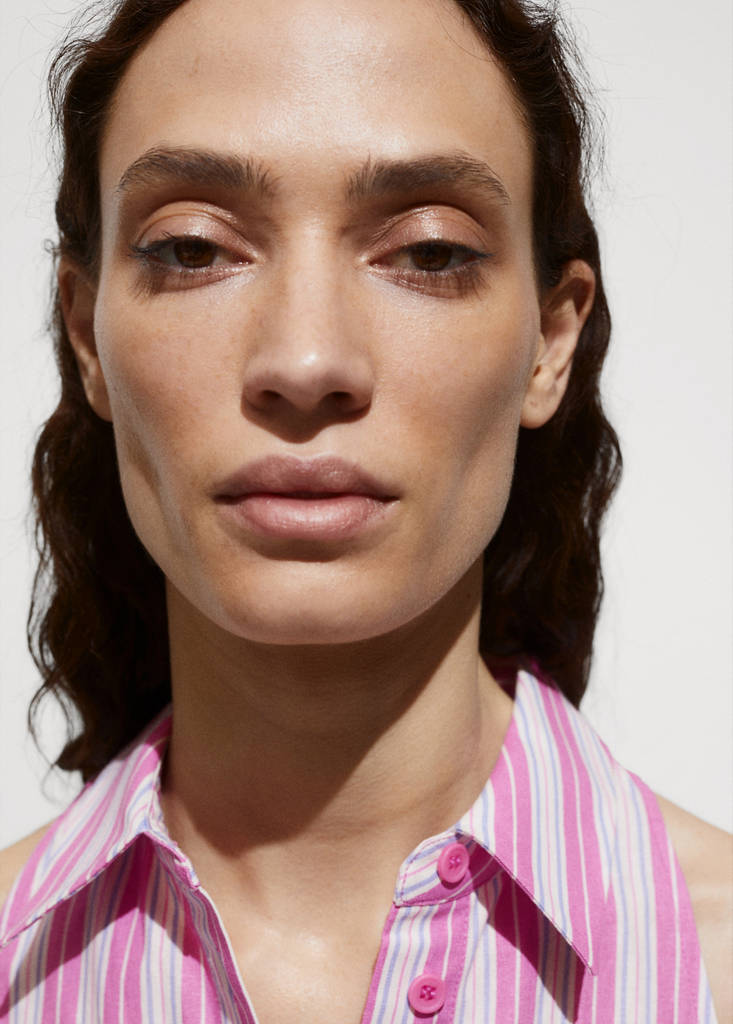 Wrap shirt dress — Pink