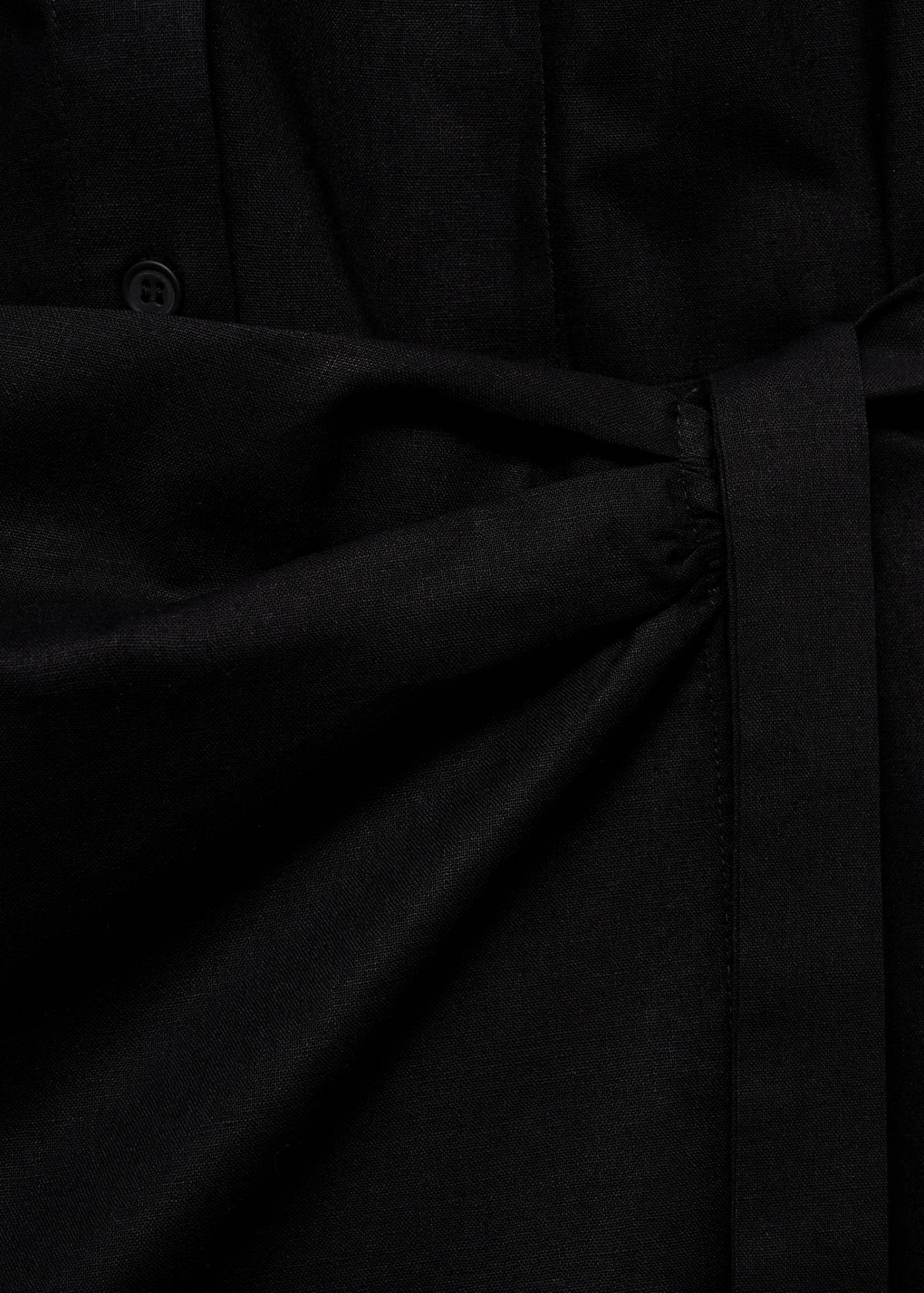 Wrap shirt dress — Black