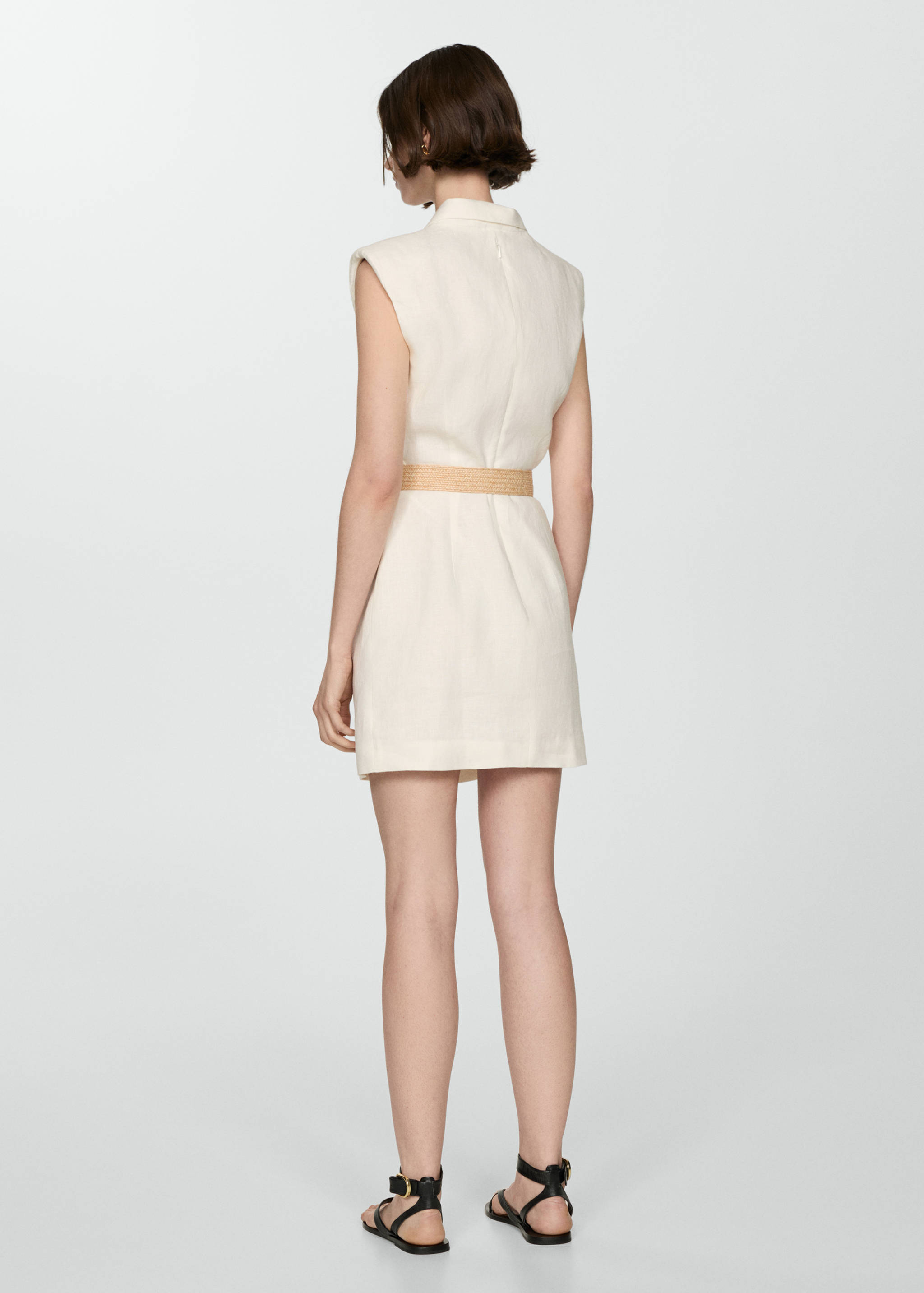Robe lin ceinture - Verso de l’article