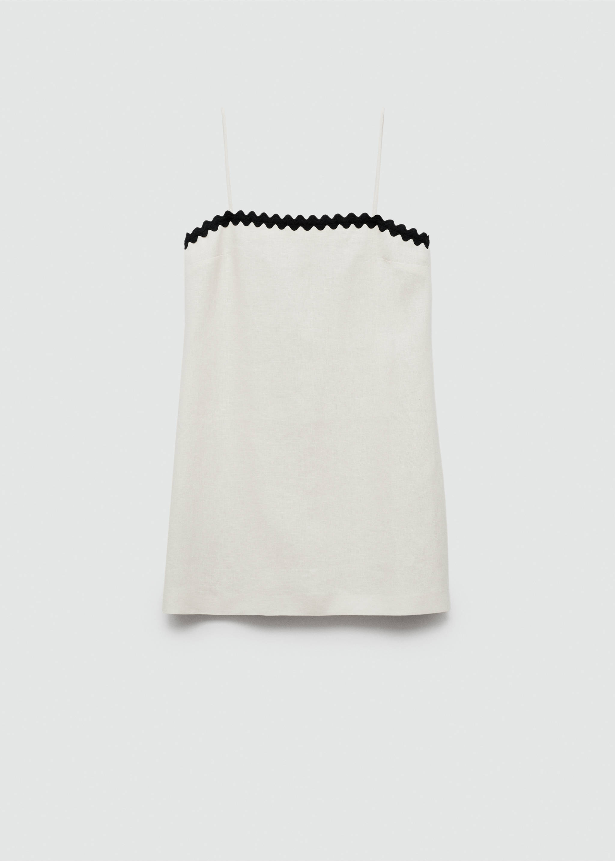 Robe lin détails contrastés - Article sans modèle, Sable. Ref: 77010365-00.