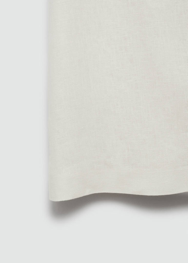 Linen dress with contrasting details — Sand
