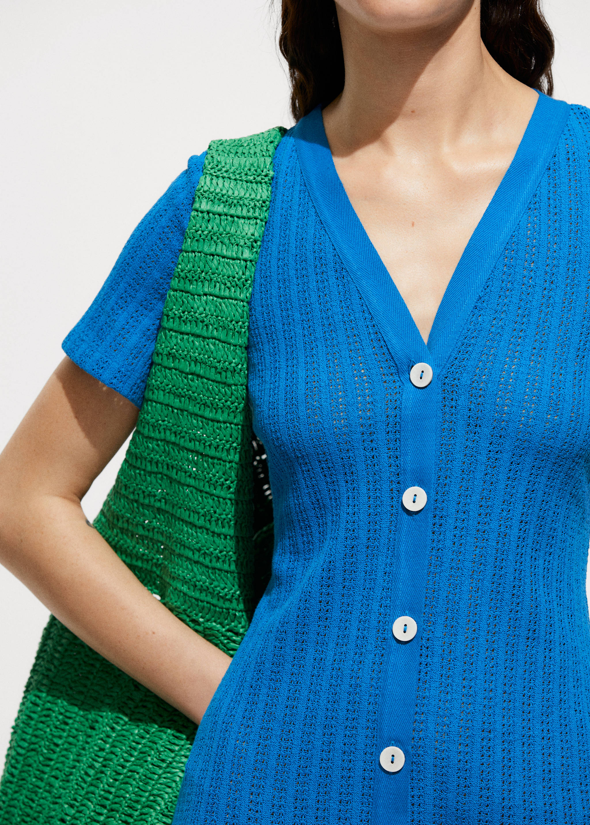 Button crochet dress - Medium plane