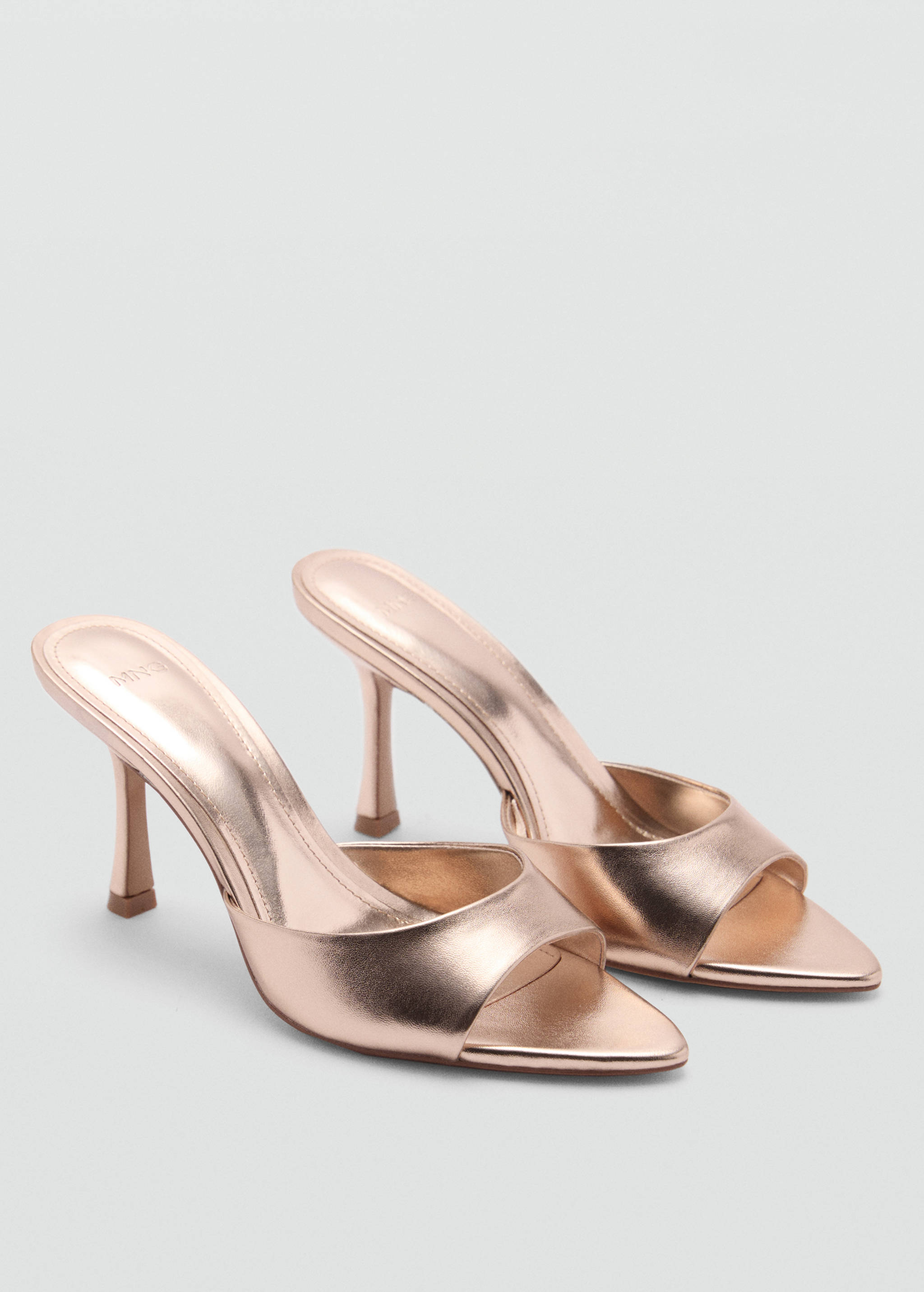 Metallic-effect heeled sandals - Medium plane