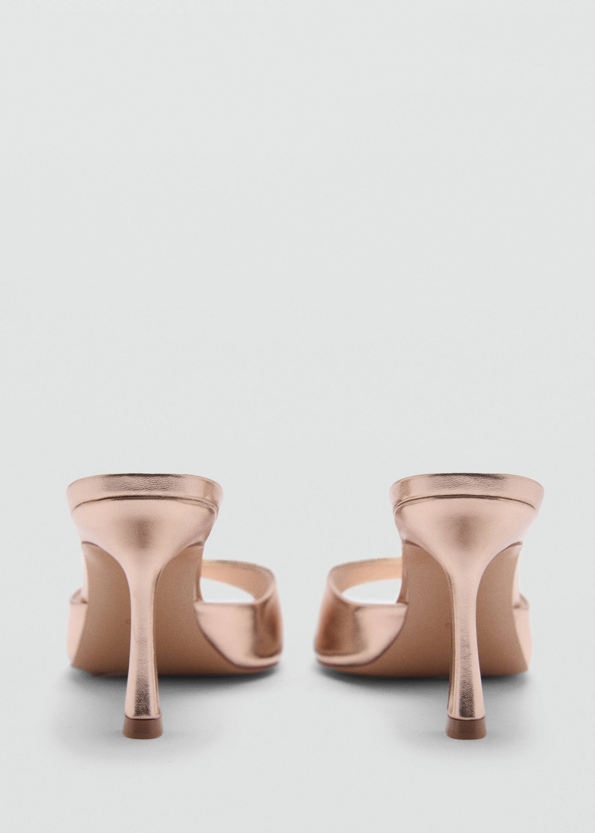 Metallic-effect heeled sandals - Details of the article 1