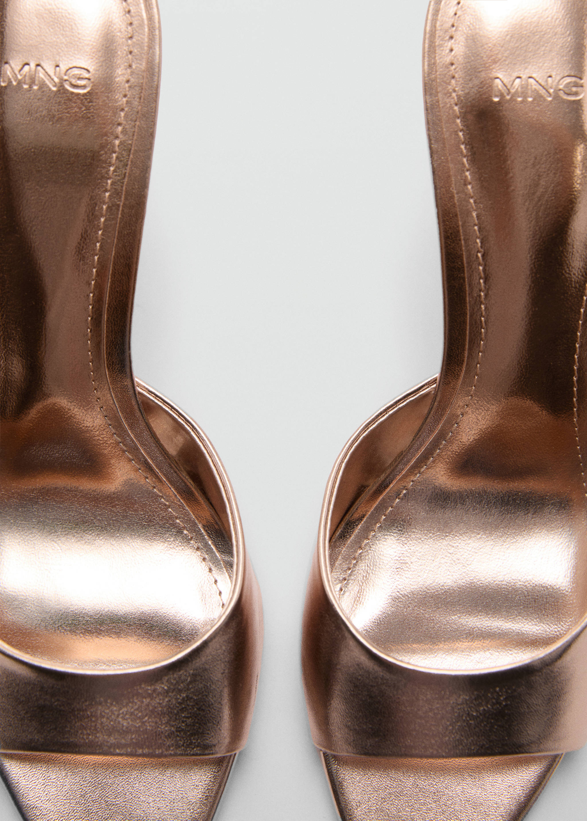 Metallic-effect heeled sandals - Details of the article 2