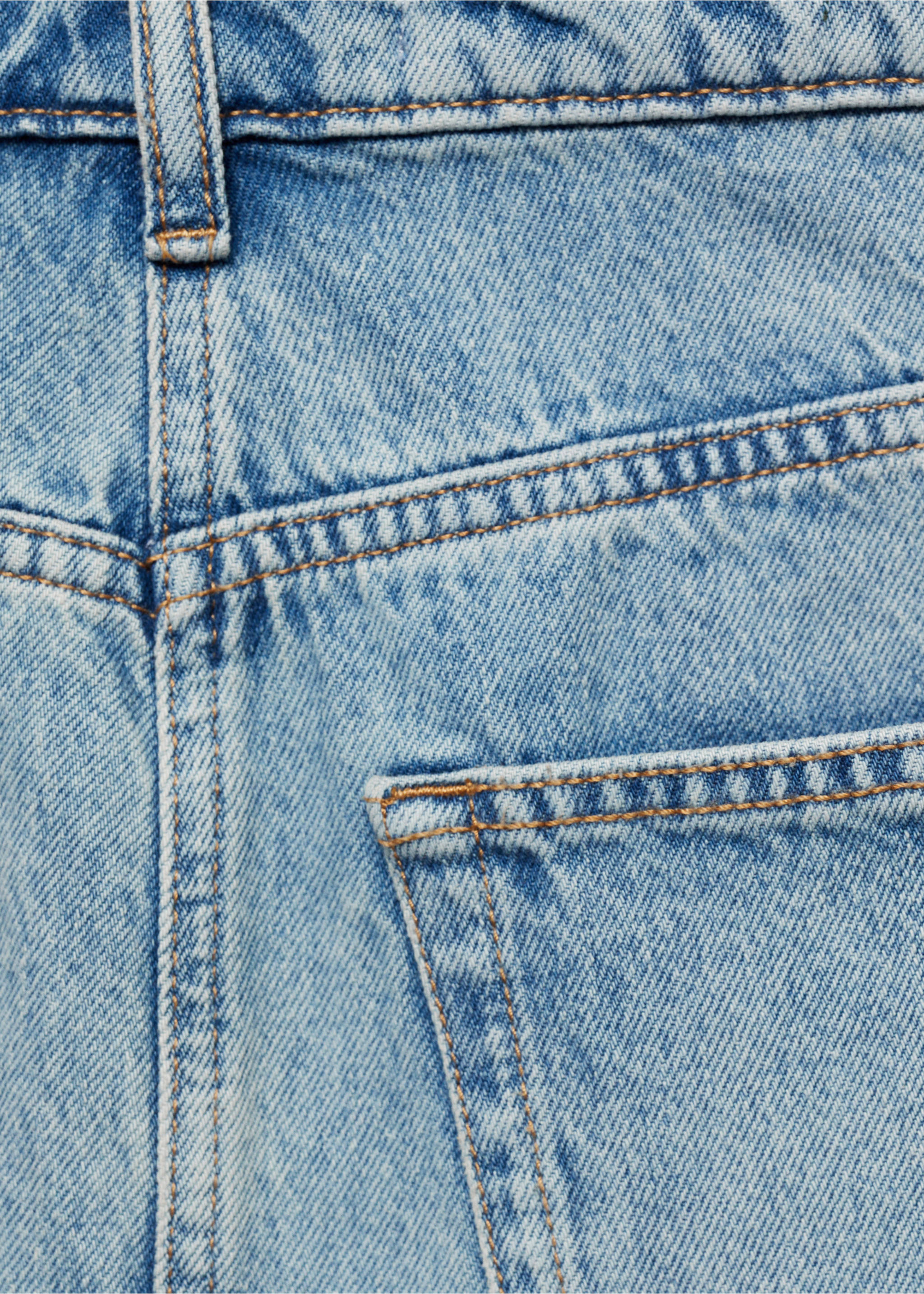 Slit denim skirt - Details of the article 0, Medium Blue. Ref: 77010372-00.