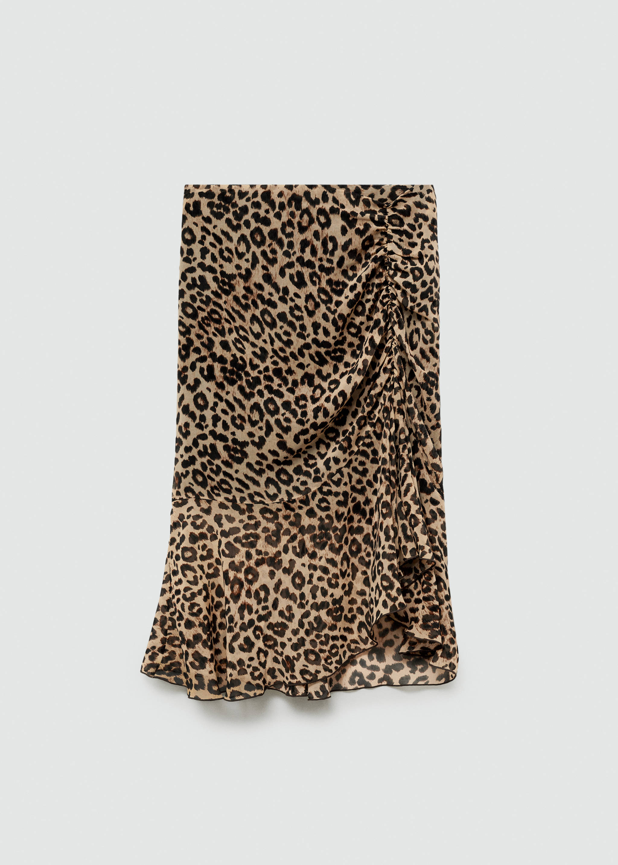 Leopard-print gathered skirt - Article without model