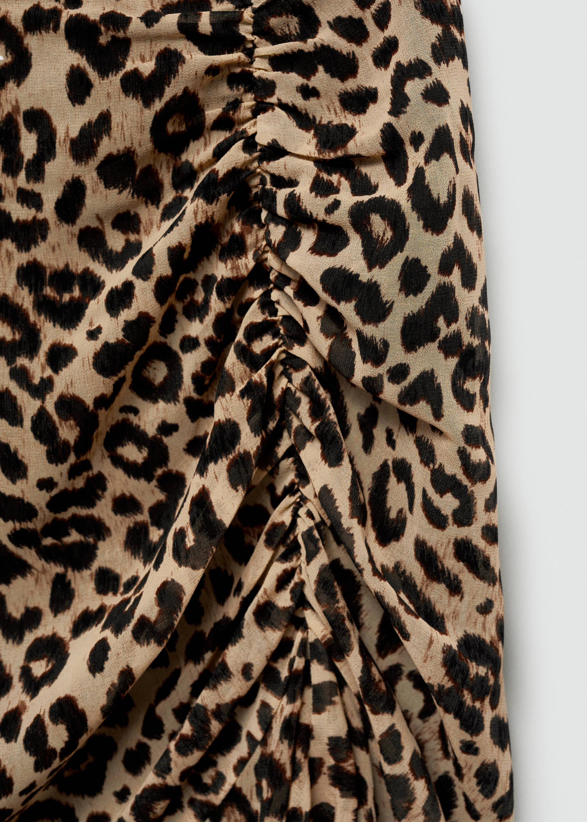 Leopard-print gathered skirt - Details of the article 8
