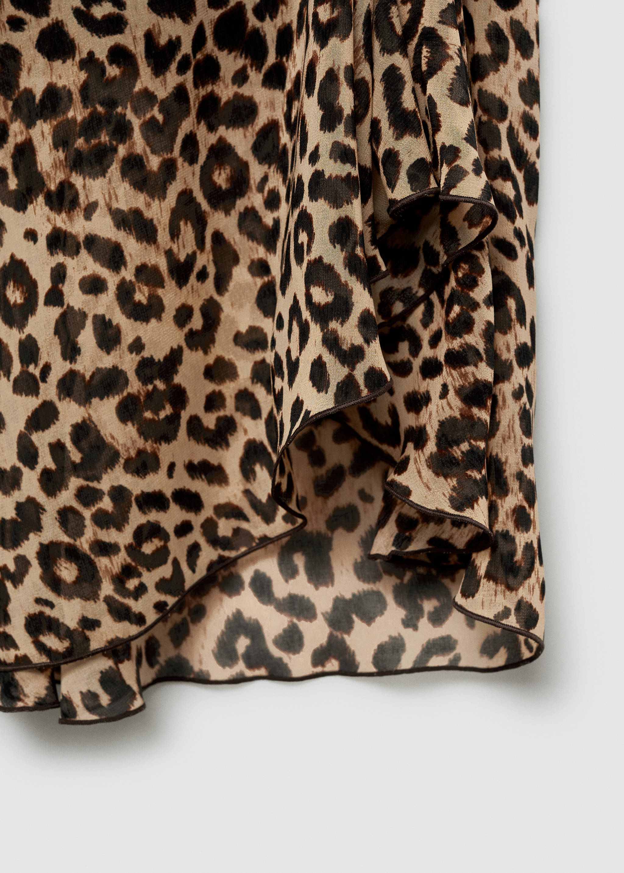 Leopard-print gathered skirt - Details of the article 0