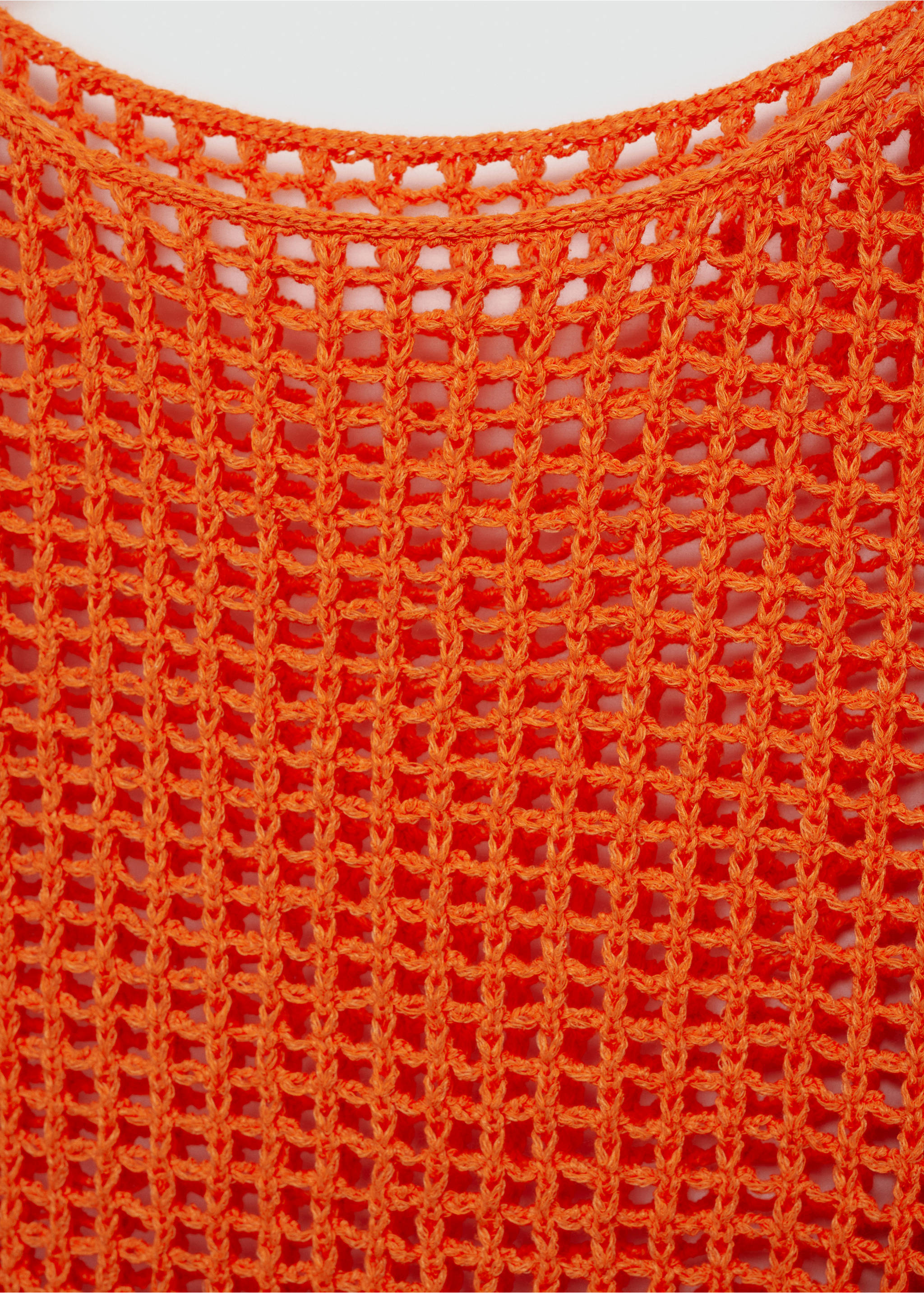 Pull en maille ajourée - Détail de l'article 8, Orange. Ref: 77010380-00.