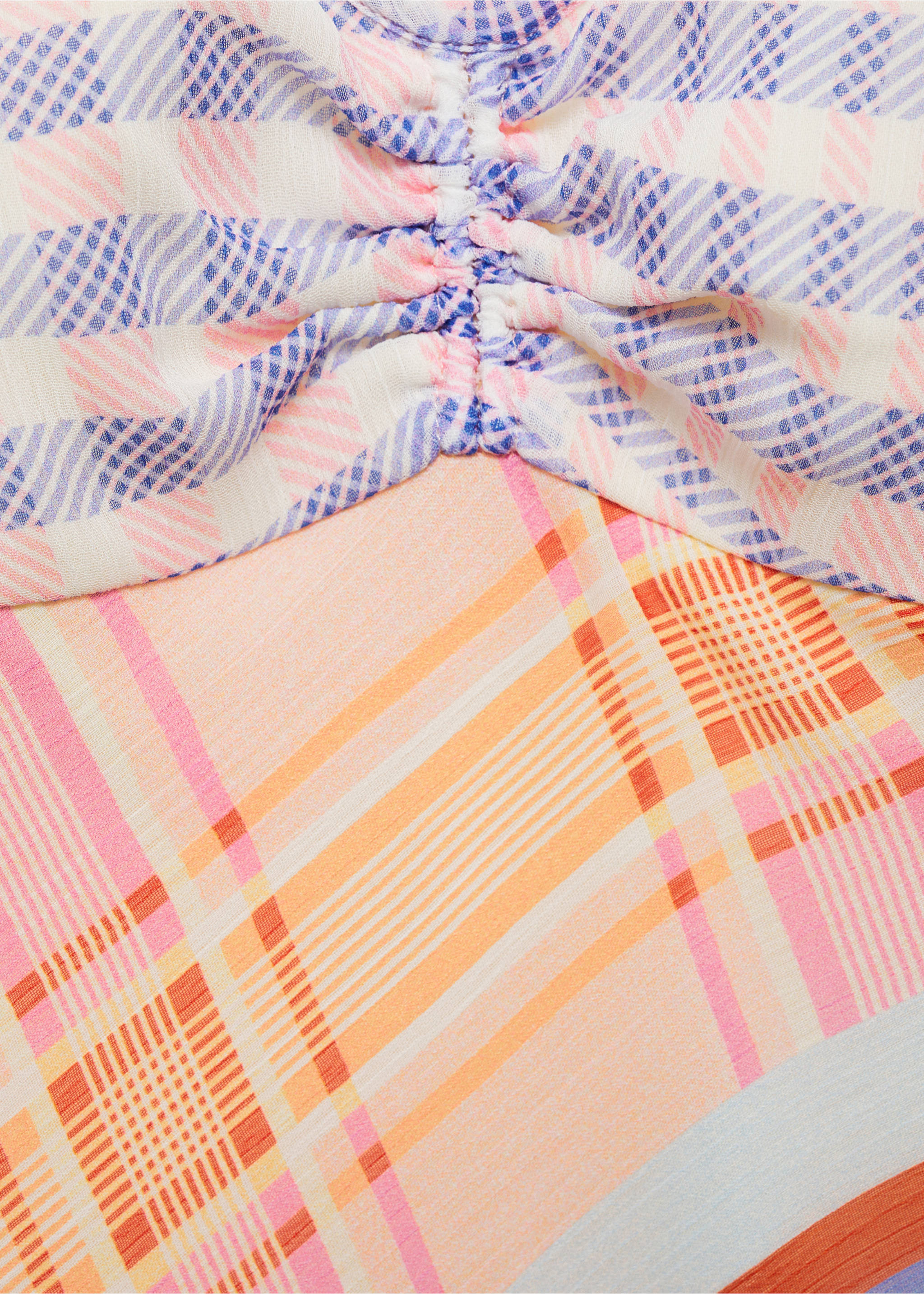 Vestido estampado tirantes - Detalle del artículo 8, Crudo. Ref: 77010387-00.