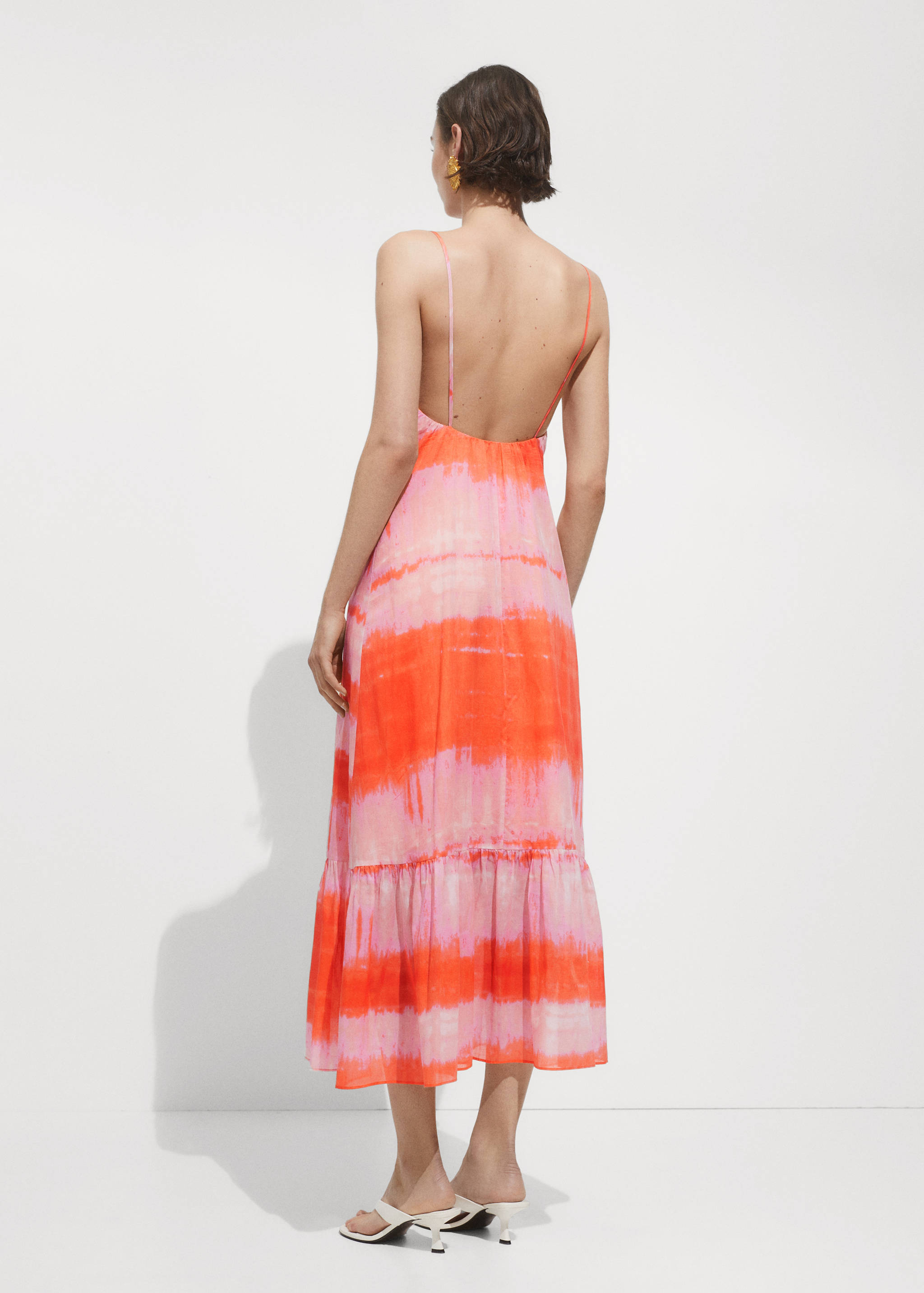 Printed ruffle dress - Reverse of the article