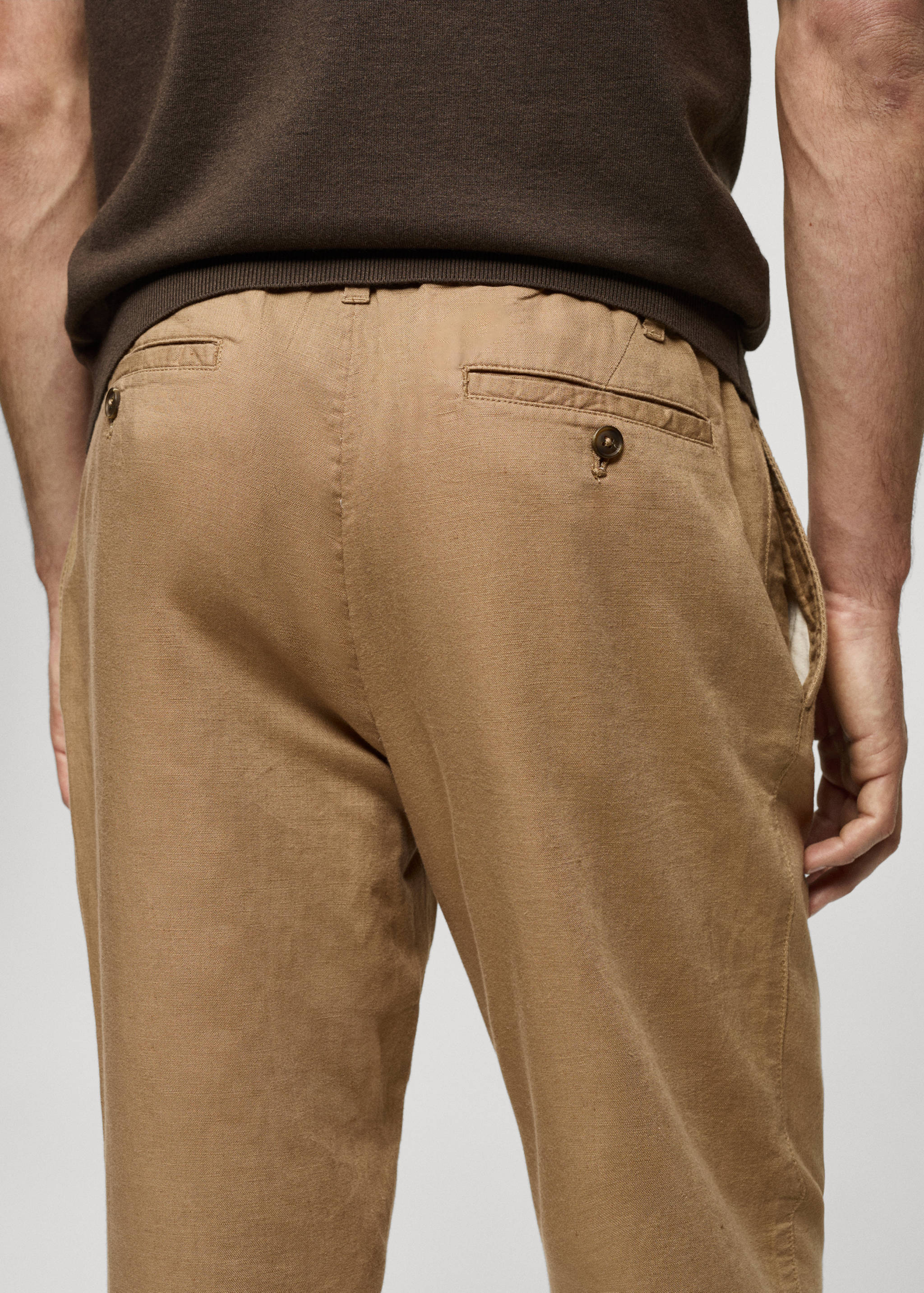 Pantalon slim fit lin cordon - Détail de l'article 6