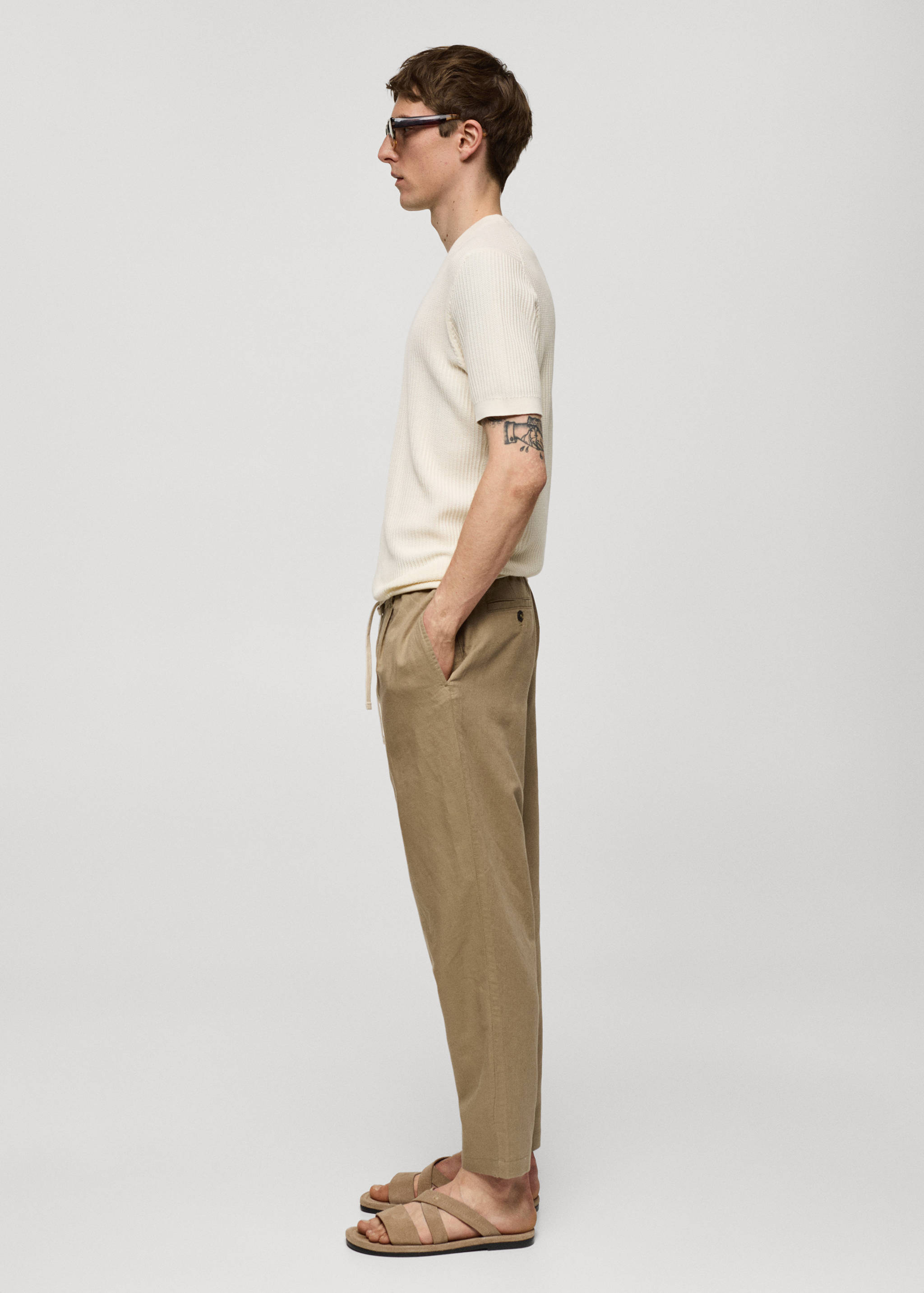 Pantalon slim fit lin cordon - Détail de l'article 2