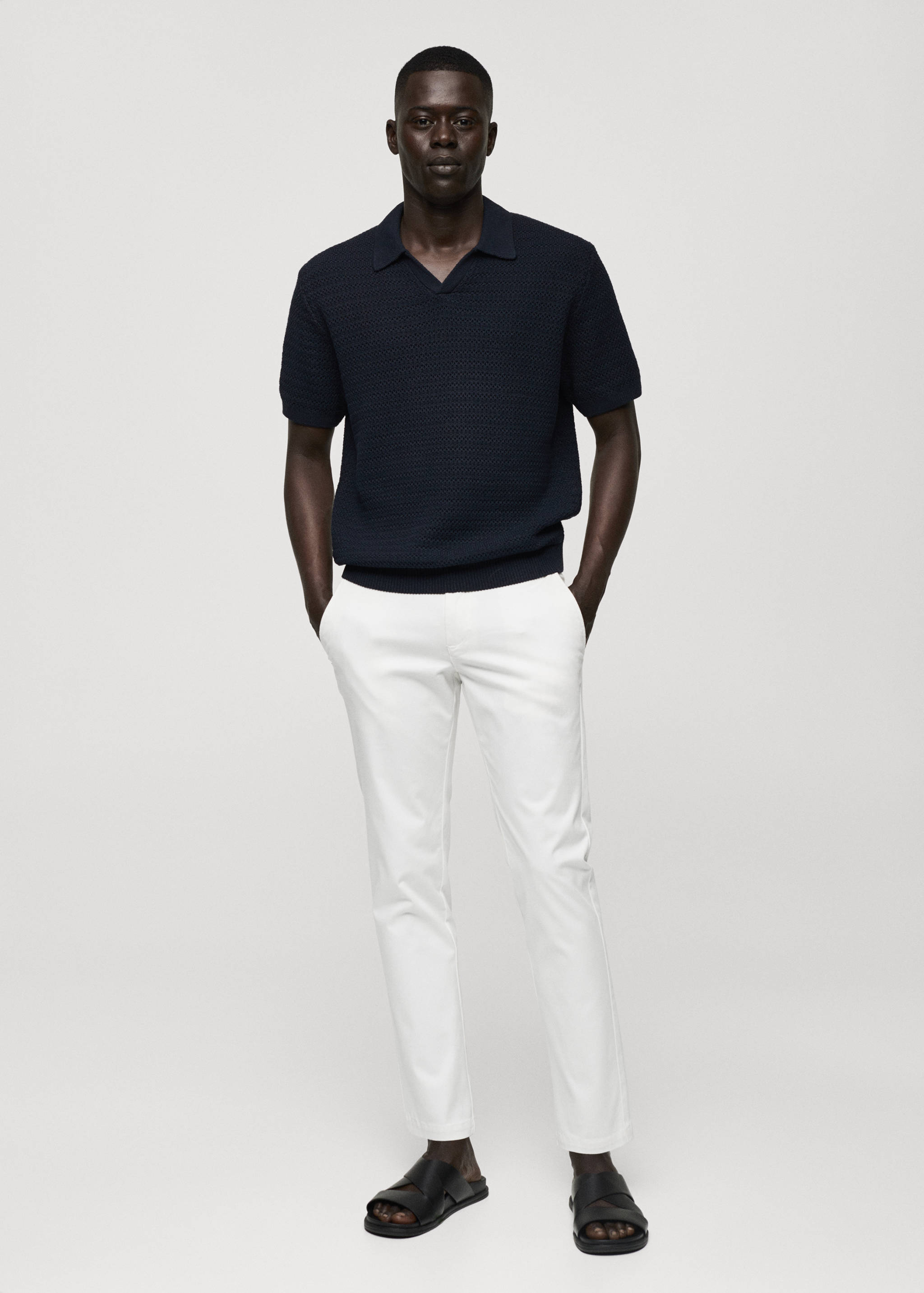 Pantalón algodón tapered crop - Plano general