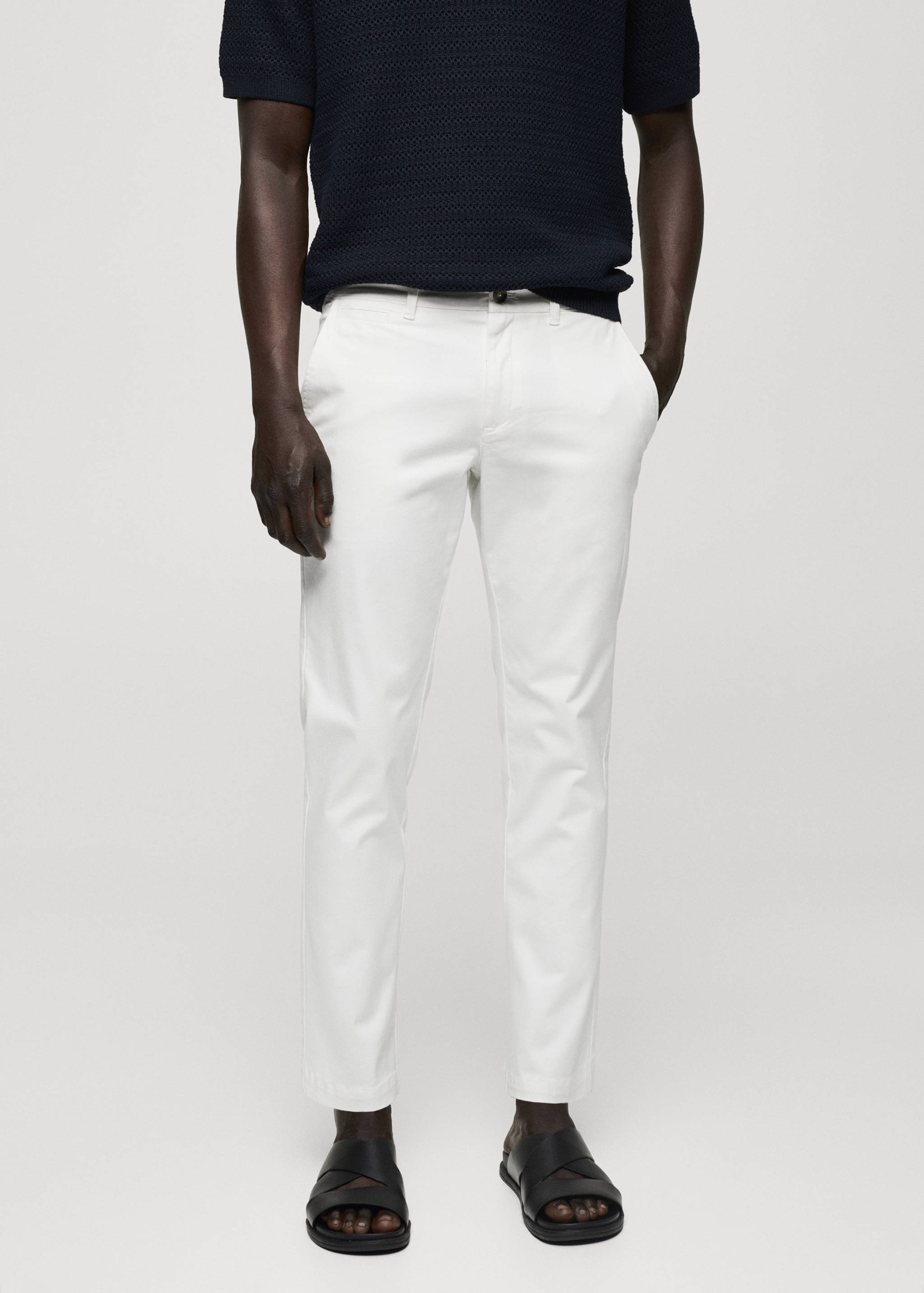 Pantalón algodón tapered crop - Plano medio