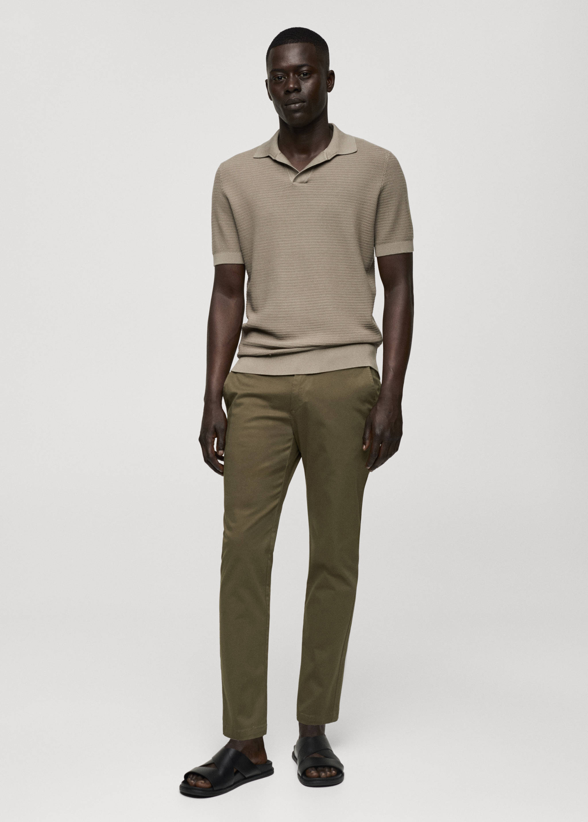 Pantalón algodón tapered crop - Plano general