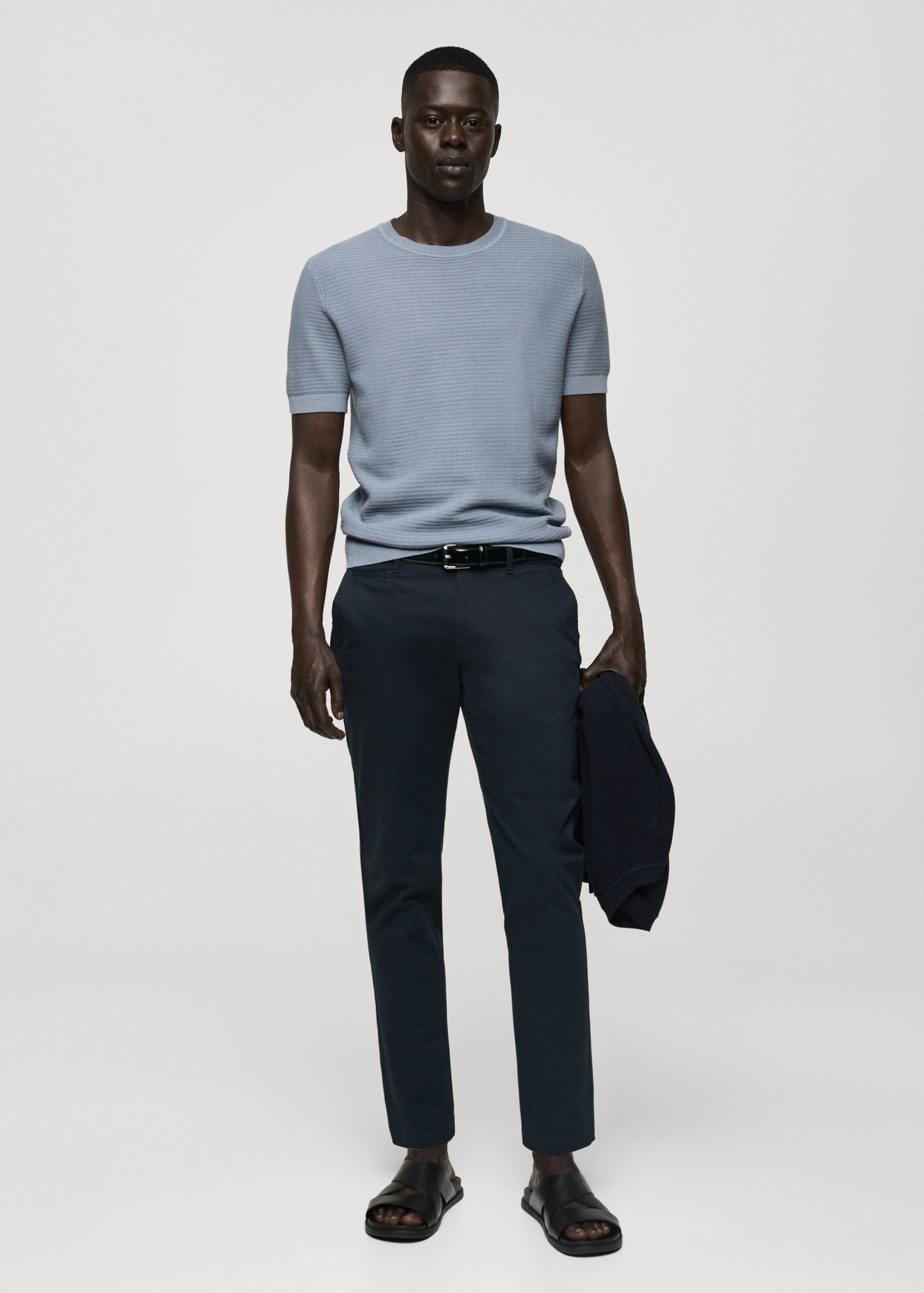 Pantalón algodón tapered crop - Plano general