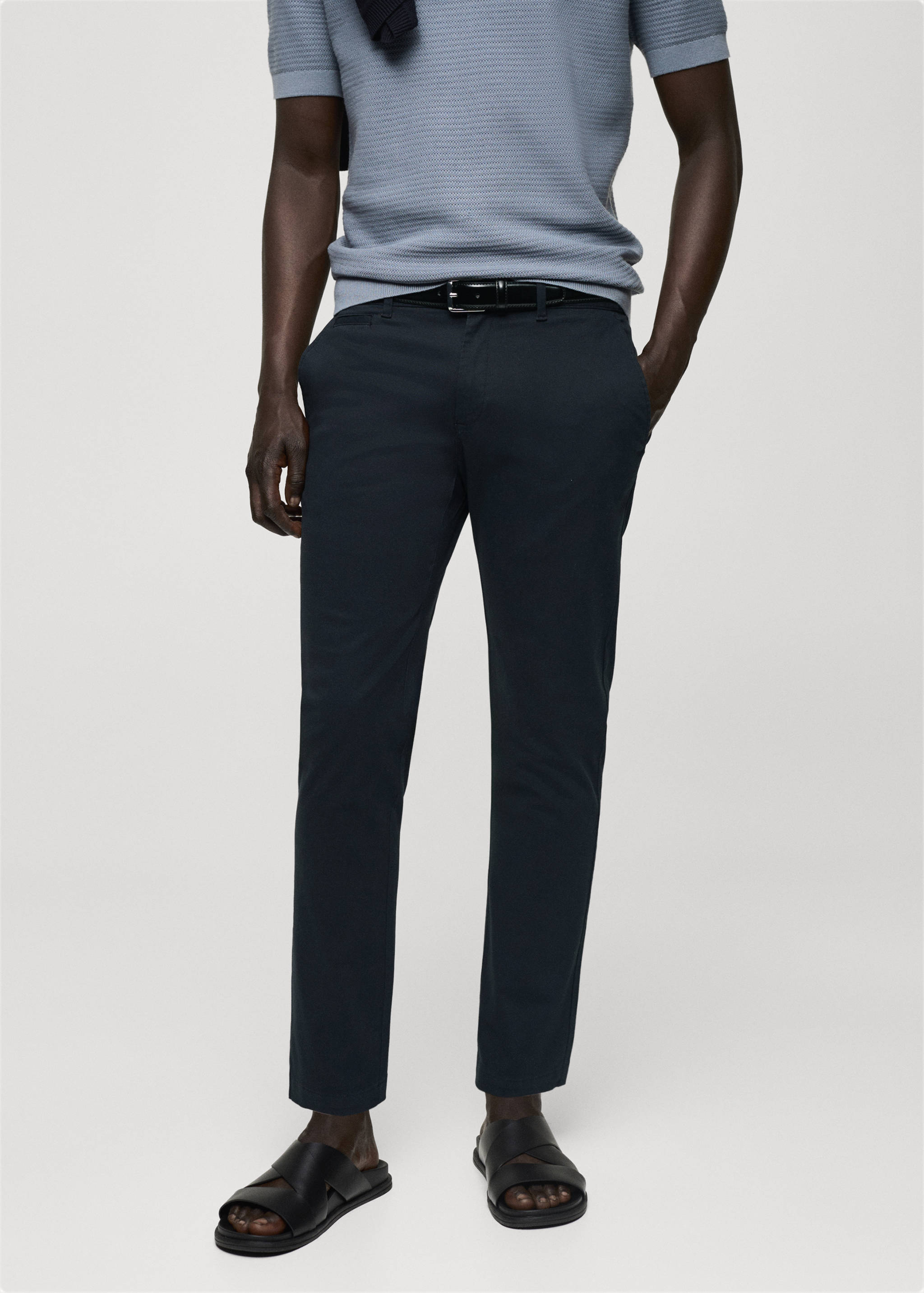 Pantalón algodón tapered crop - Plano medio