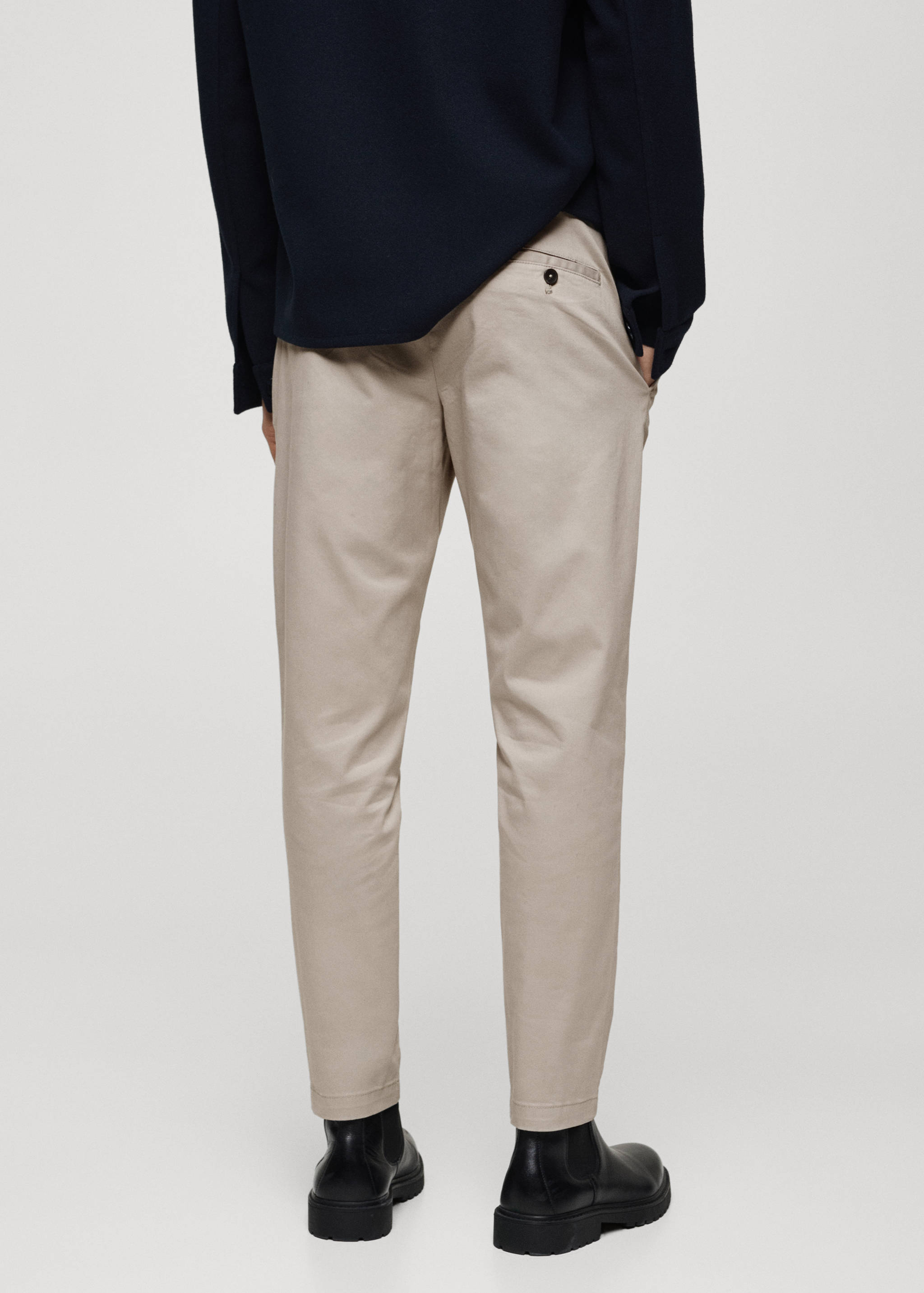 Cotton tapered crop trousers - Reverse of the article