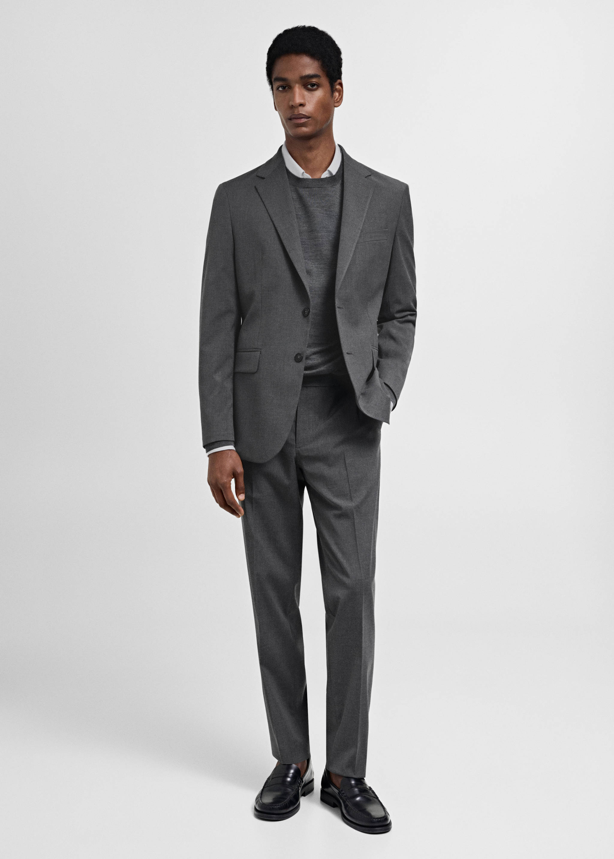 Pantalon costume slim-fit tissu comfort stretch - Plan général