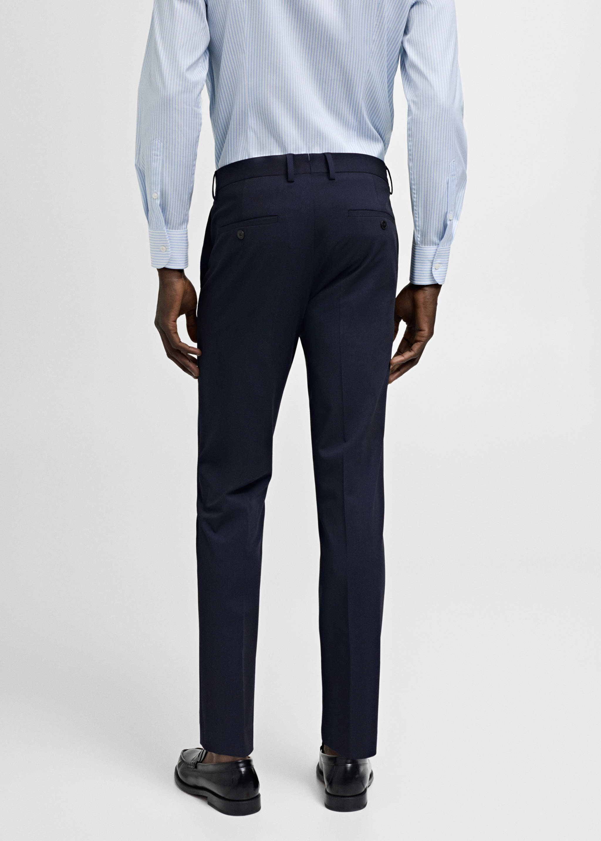 Stretch fabric super slim-fit suit trousers - Reverse of the article