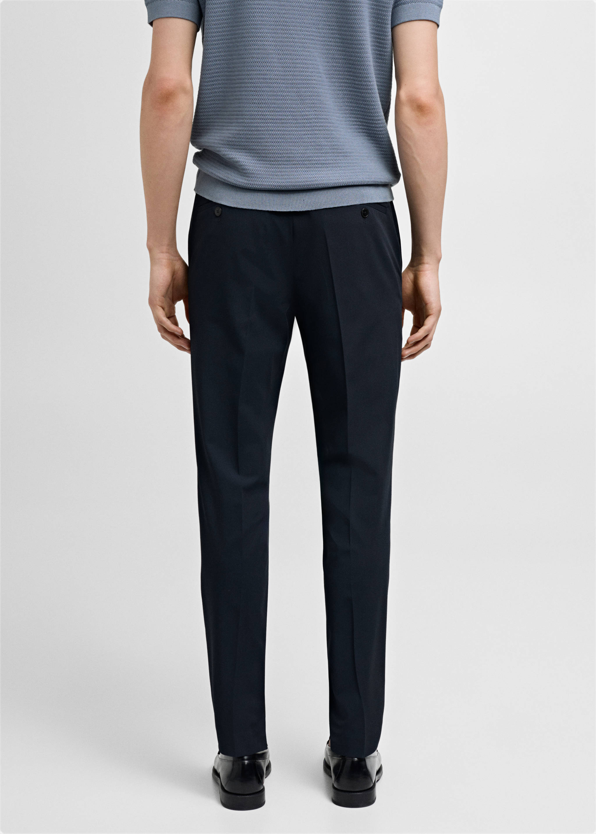 Stretch fabric super slim-fit suit trousers - Reverse of the article