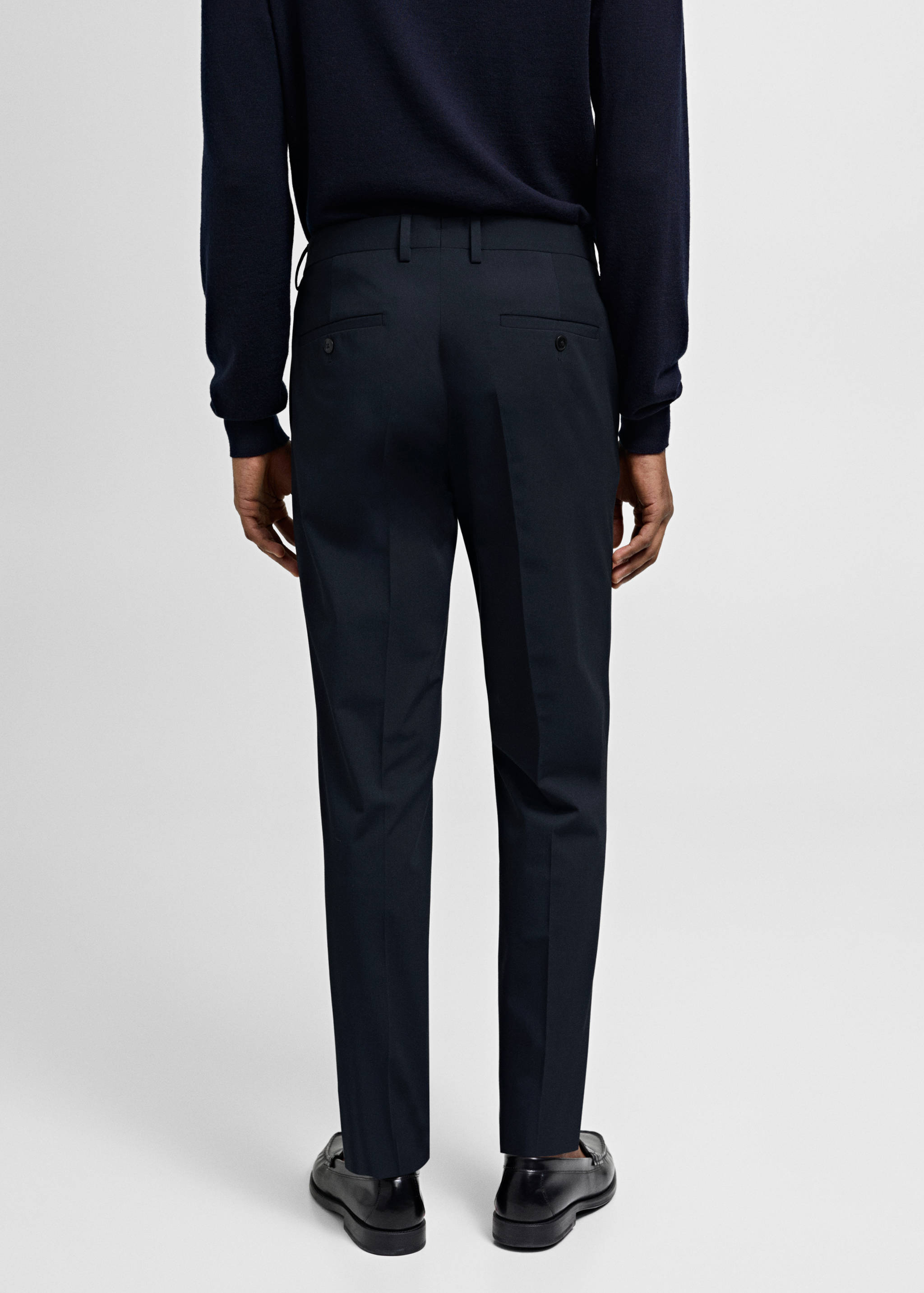Stretch fabric super slim-fit suit trousers - Reverse of the article