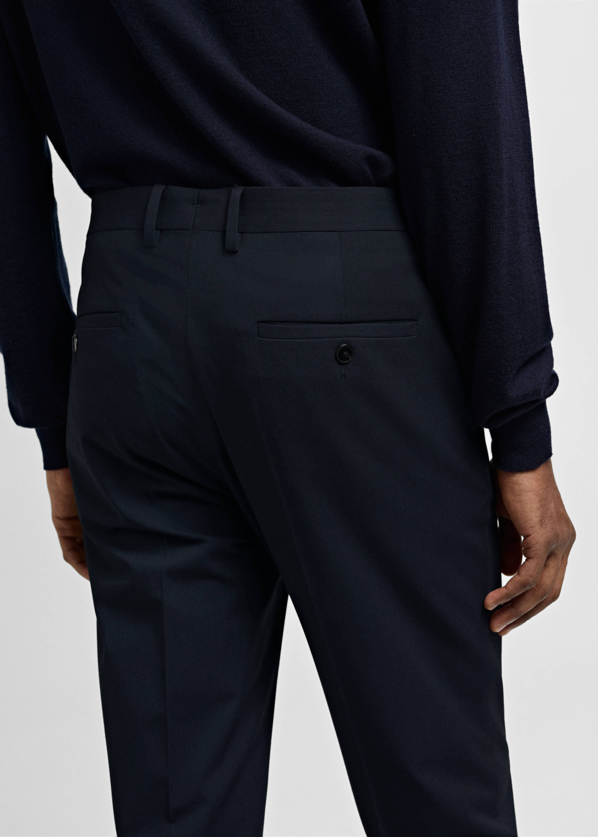 Stretch fabric super slim-fit suit trousers - Details of the article 3