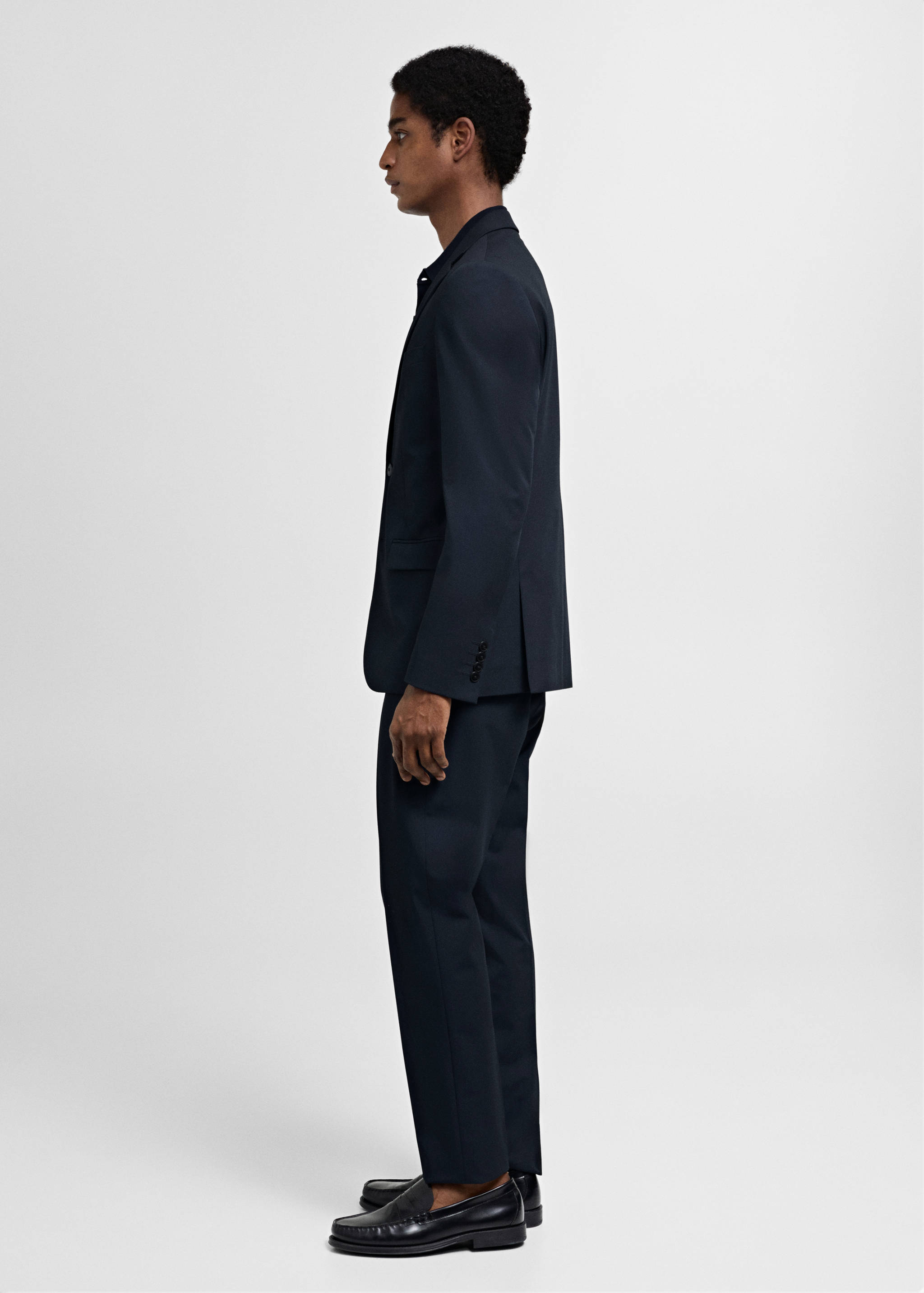 Stretch fabric super slim-fit suit trousers - Details of the article 4