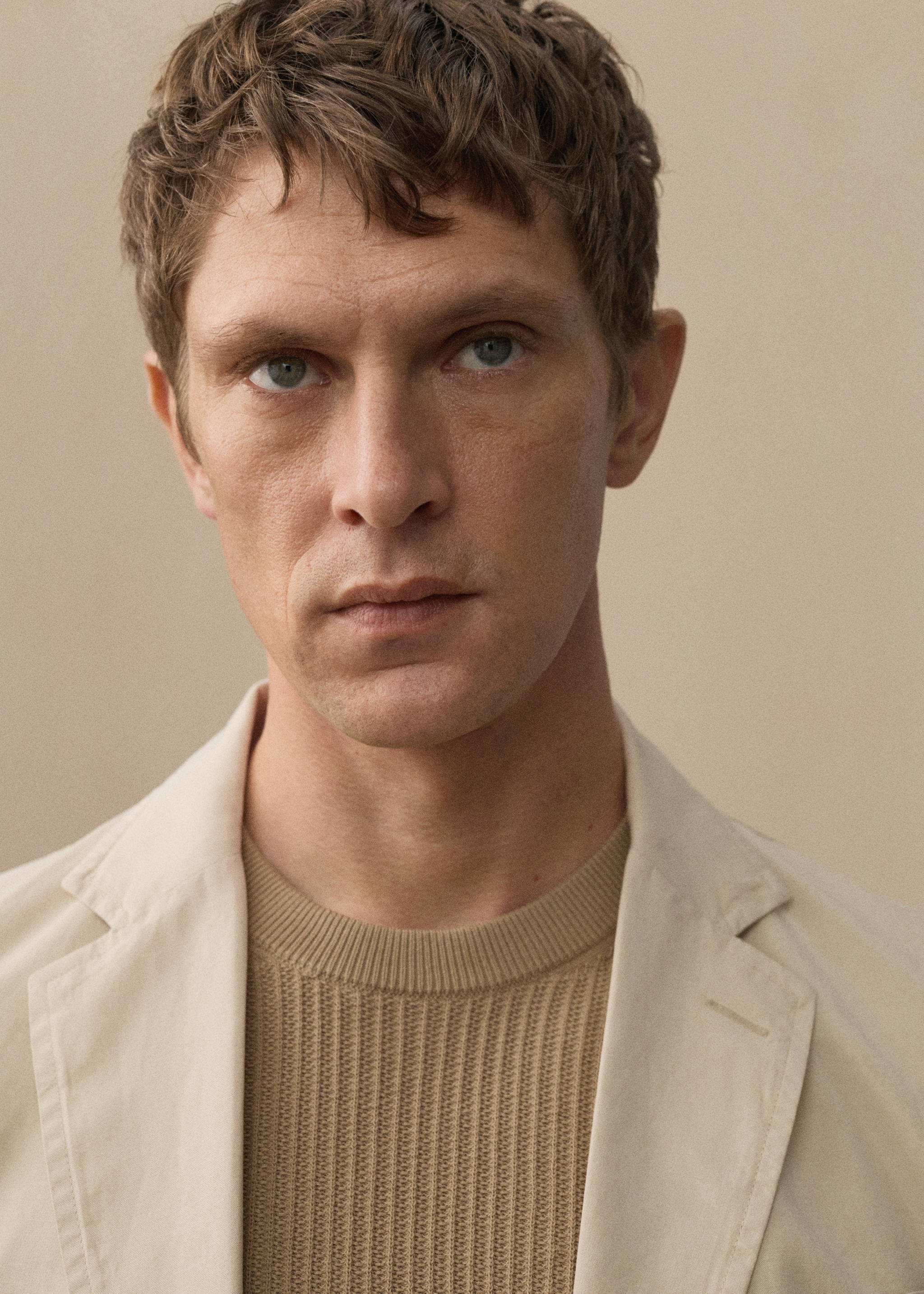 Washed-effect cotton-linen jacket - Details of the article 5