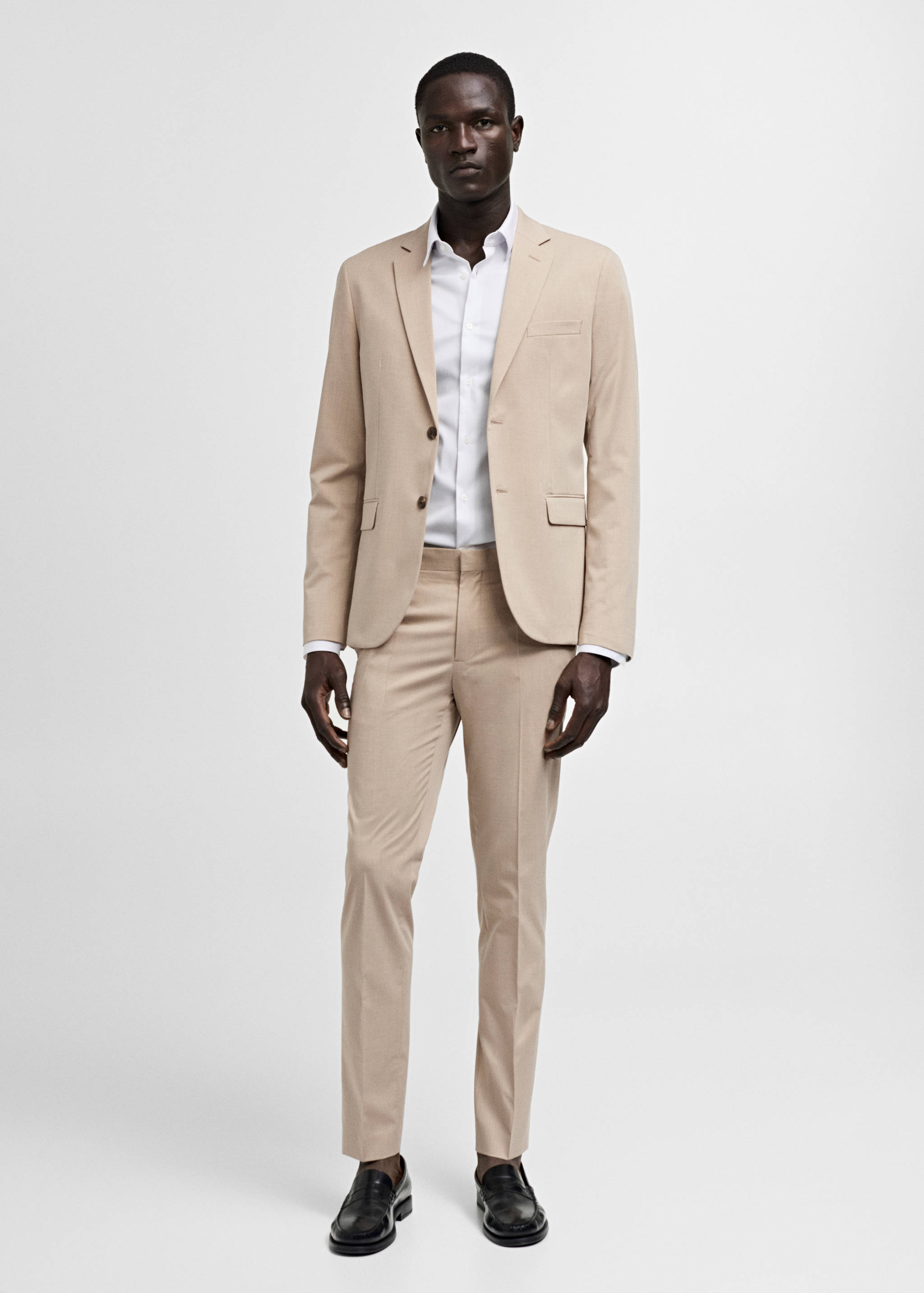 Super slim-fit suit jacket in stretch fabric - General plane