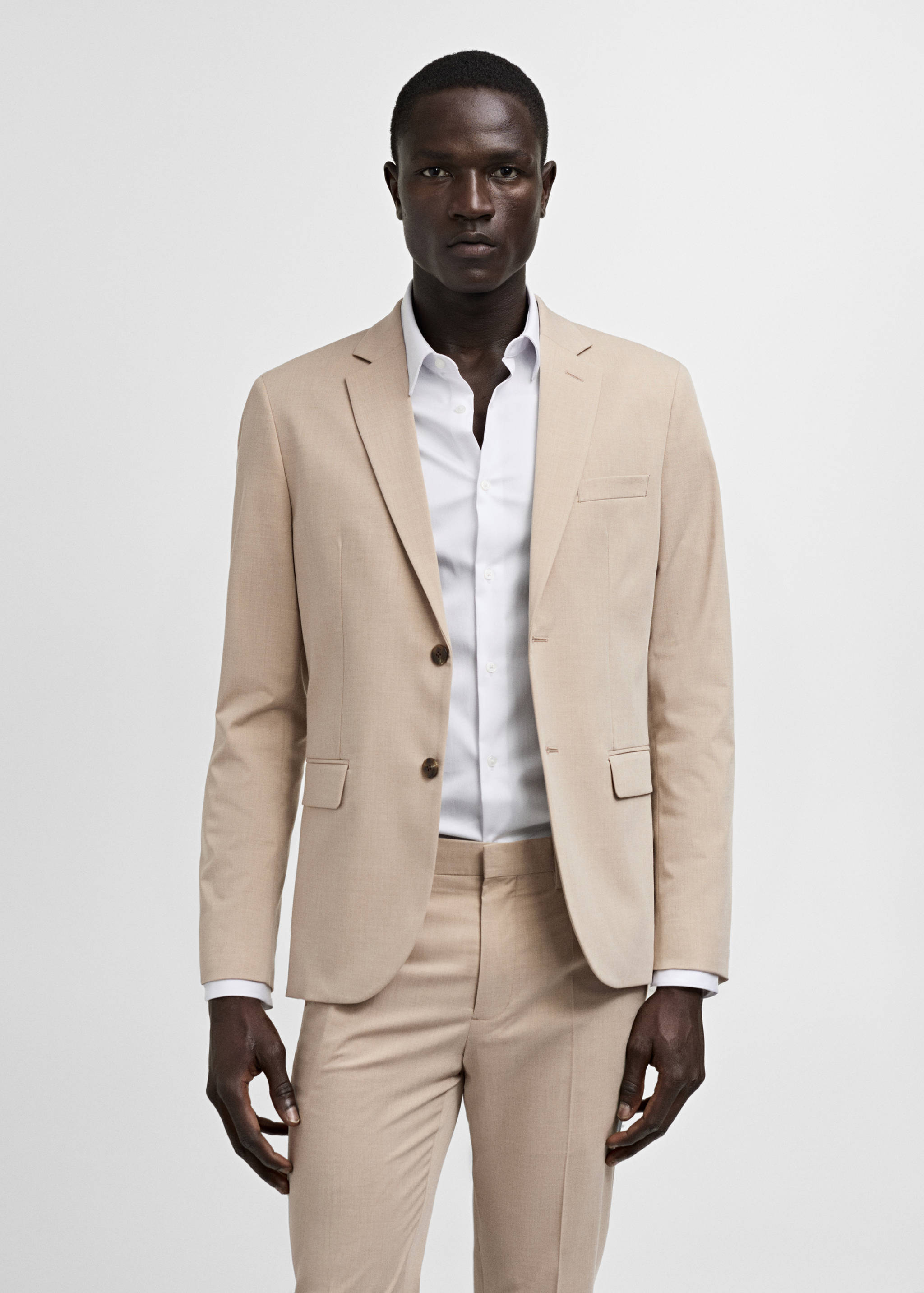 Super slim-fit suit jacket in stretch fabric - Medium plane