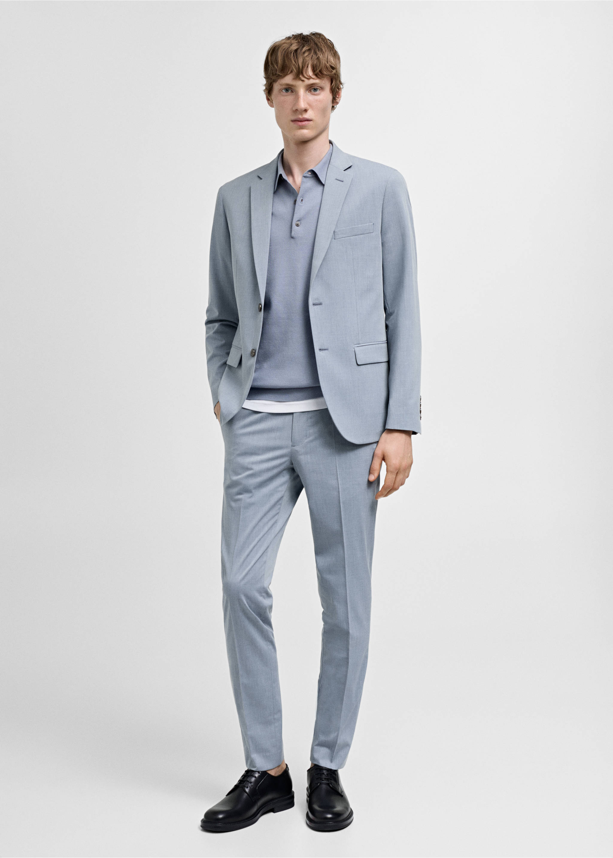 Americana traje París super slim fit - Plano general, Azul celeste. Ref: 77010579-00.