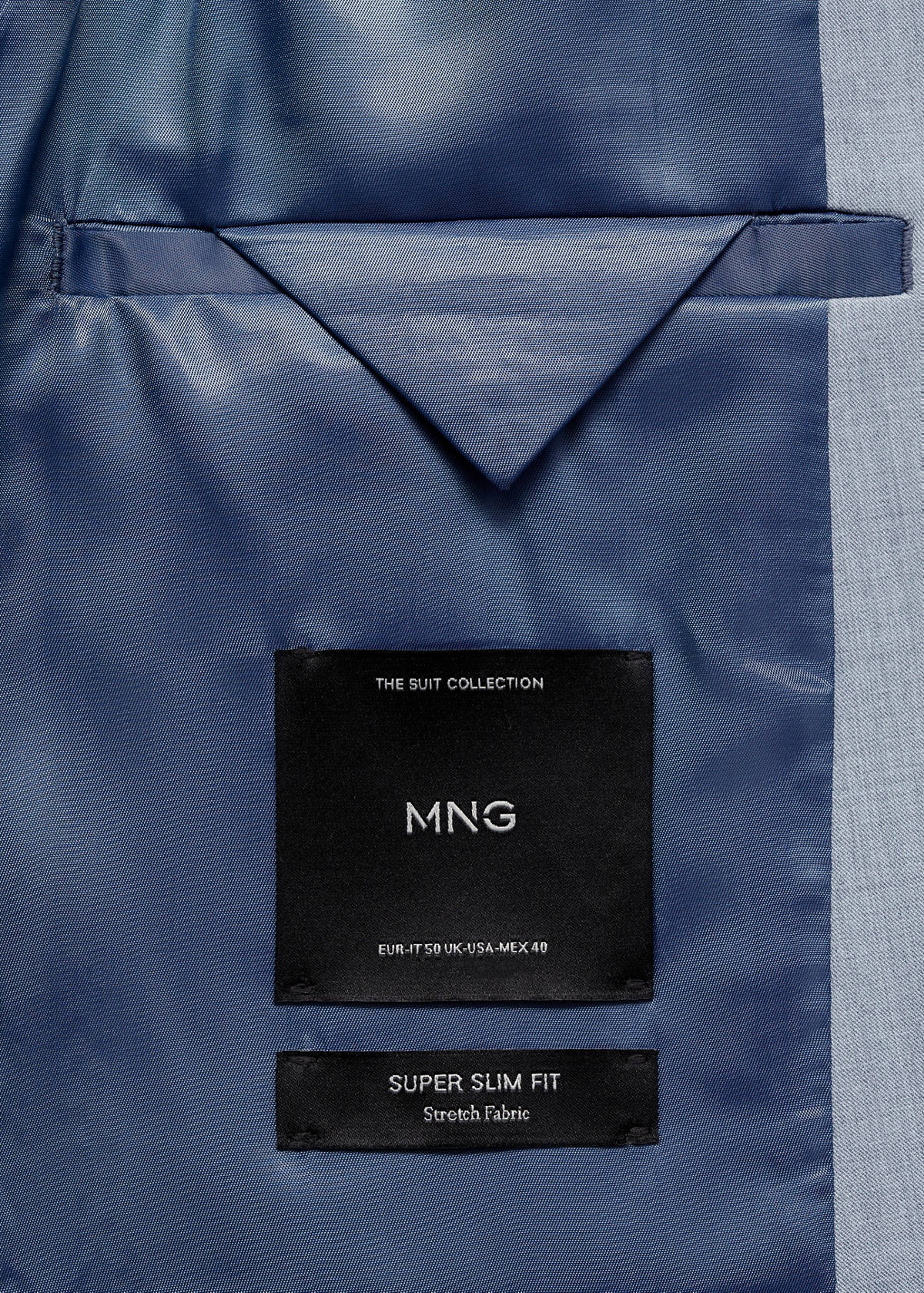 Super slim-fit suit jacket in stretch fabric — Sky Blue