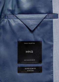 Super slim-fit suit jacket in stretch fabric — Sky Blue 10