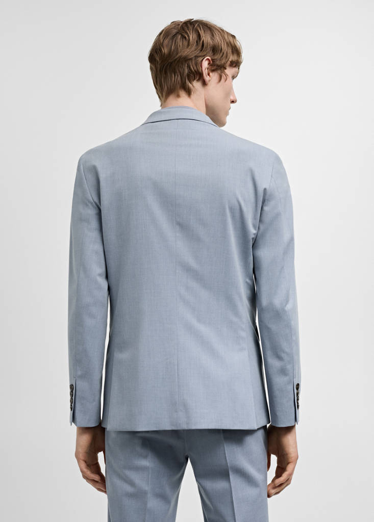 Super slim-fit suit jacket in stretch fabric — Sky Blue