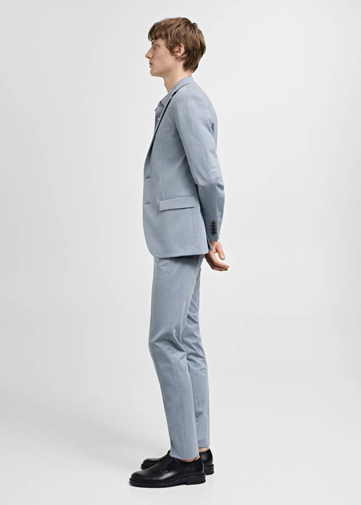 Super slim-fit suit jacket in stretch fabric — Sky Blue