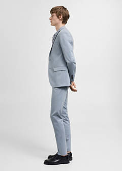 Super slim-fit suit jacket in stretch fabric — Sky Blue 14