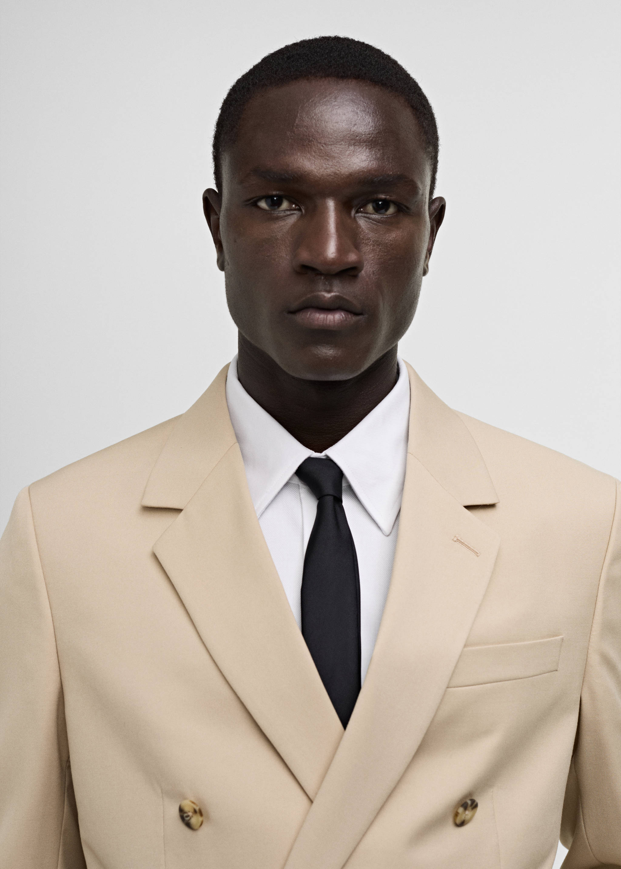 Double-breasted regular-fit suit jacket - Details of the article 3