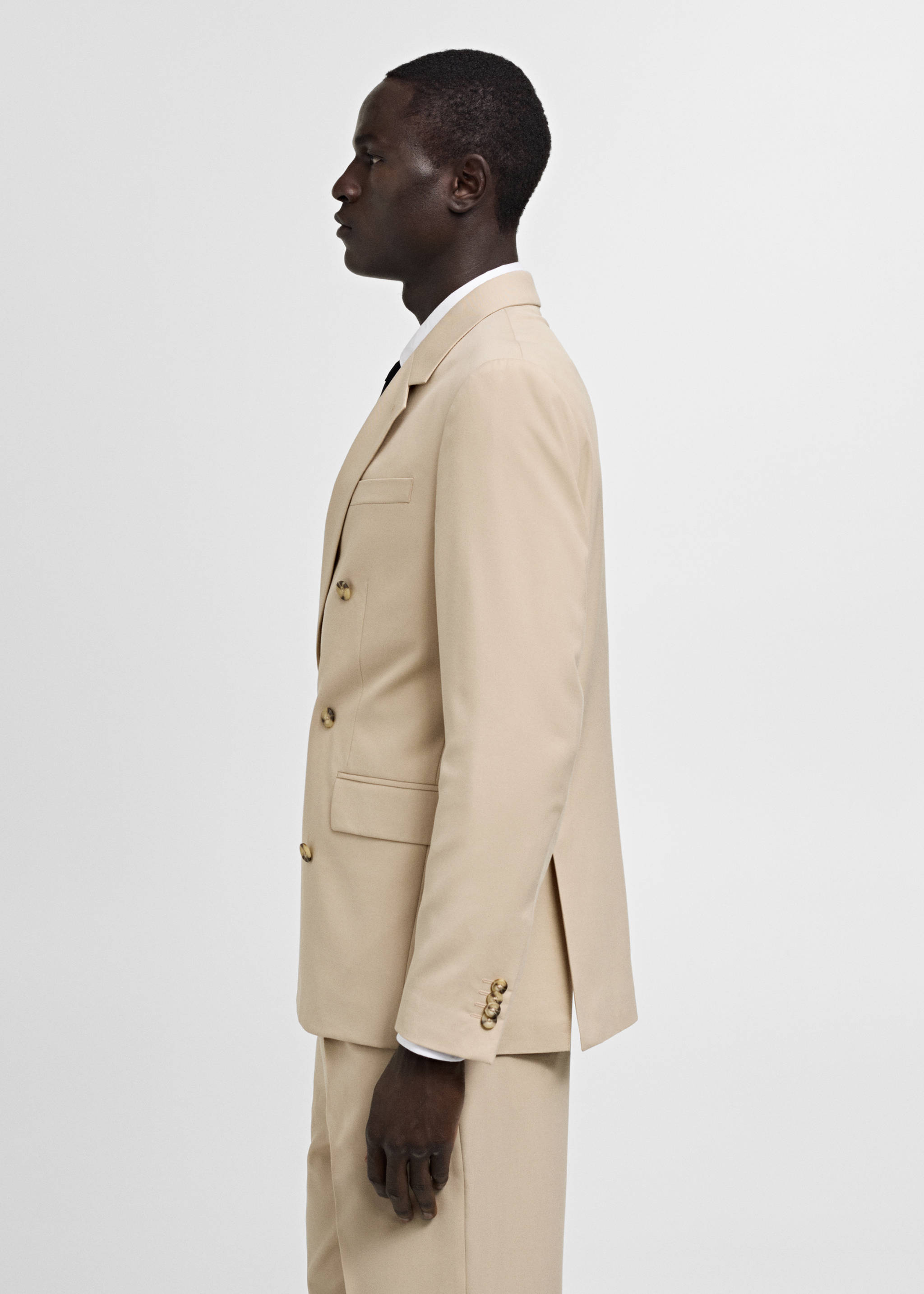 Double-breasted regular-fit suit jacket - Details of the article 2