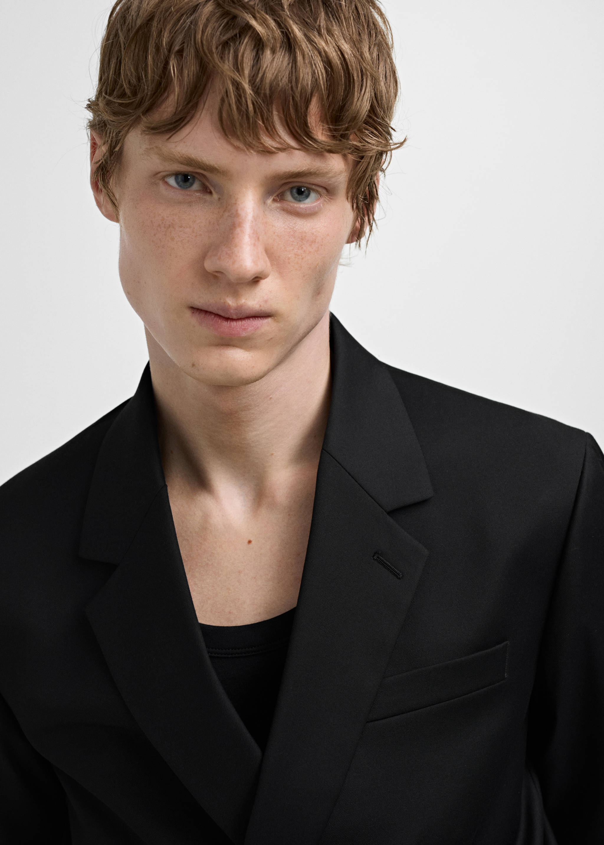 Double-breasted regular-fit suit jacket - Details of the article 1