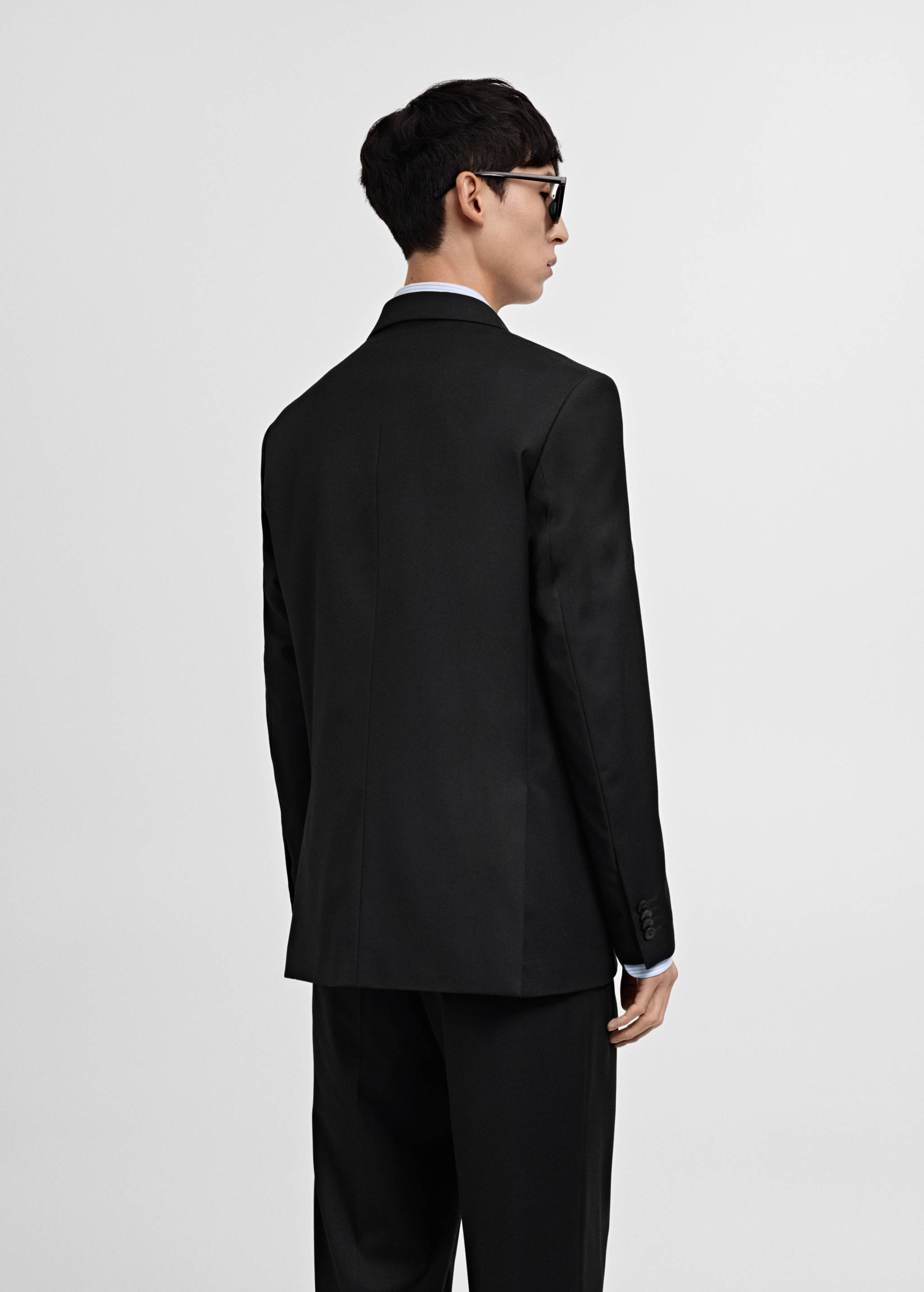 Double-breasted regular-fit suit jacket - Reverse of the article