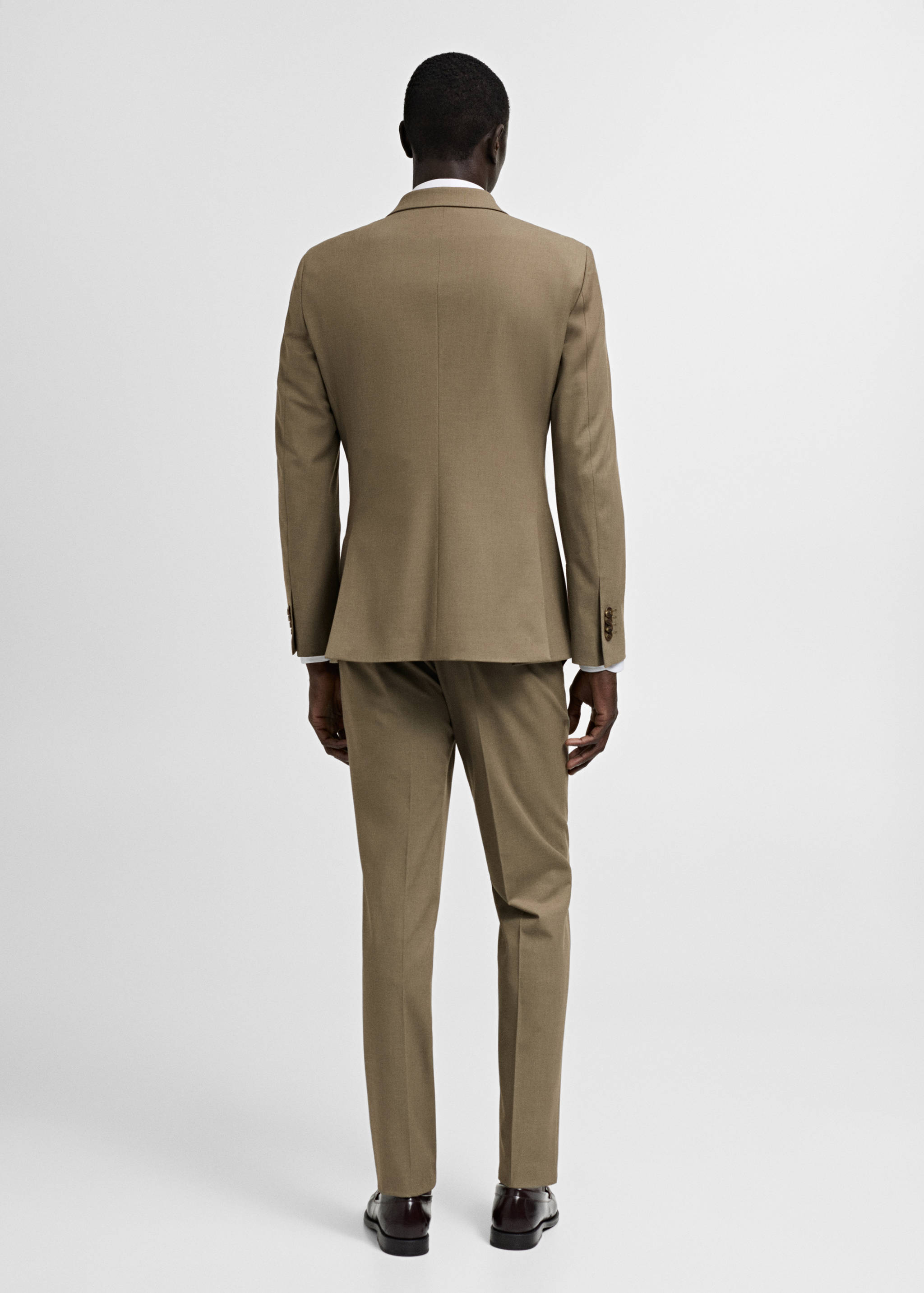 弹力面料修身西装夹克 - null