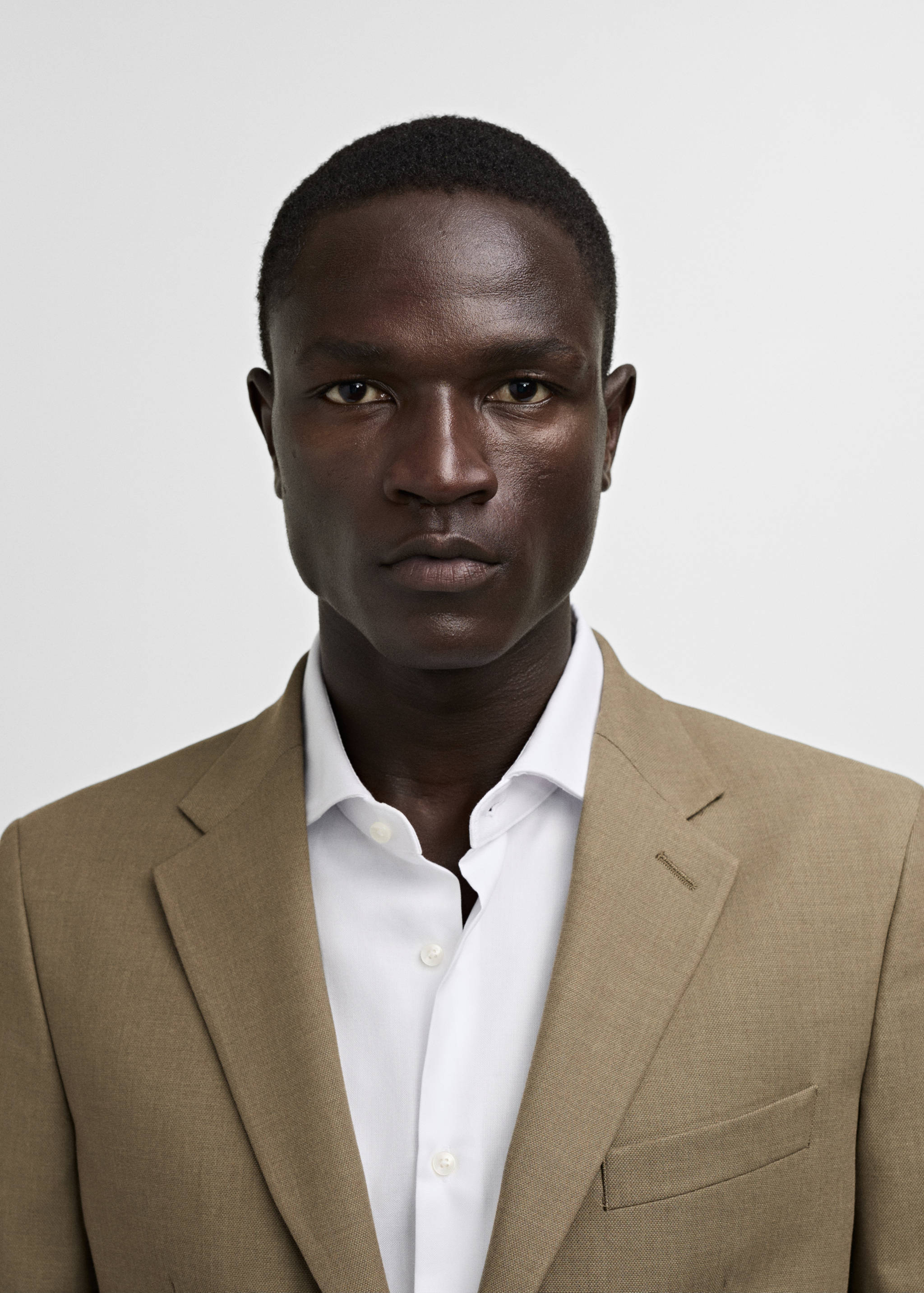 弹力面料修身西装夹克 - null