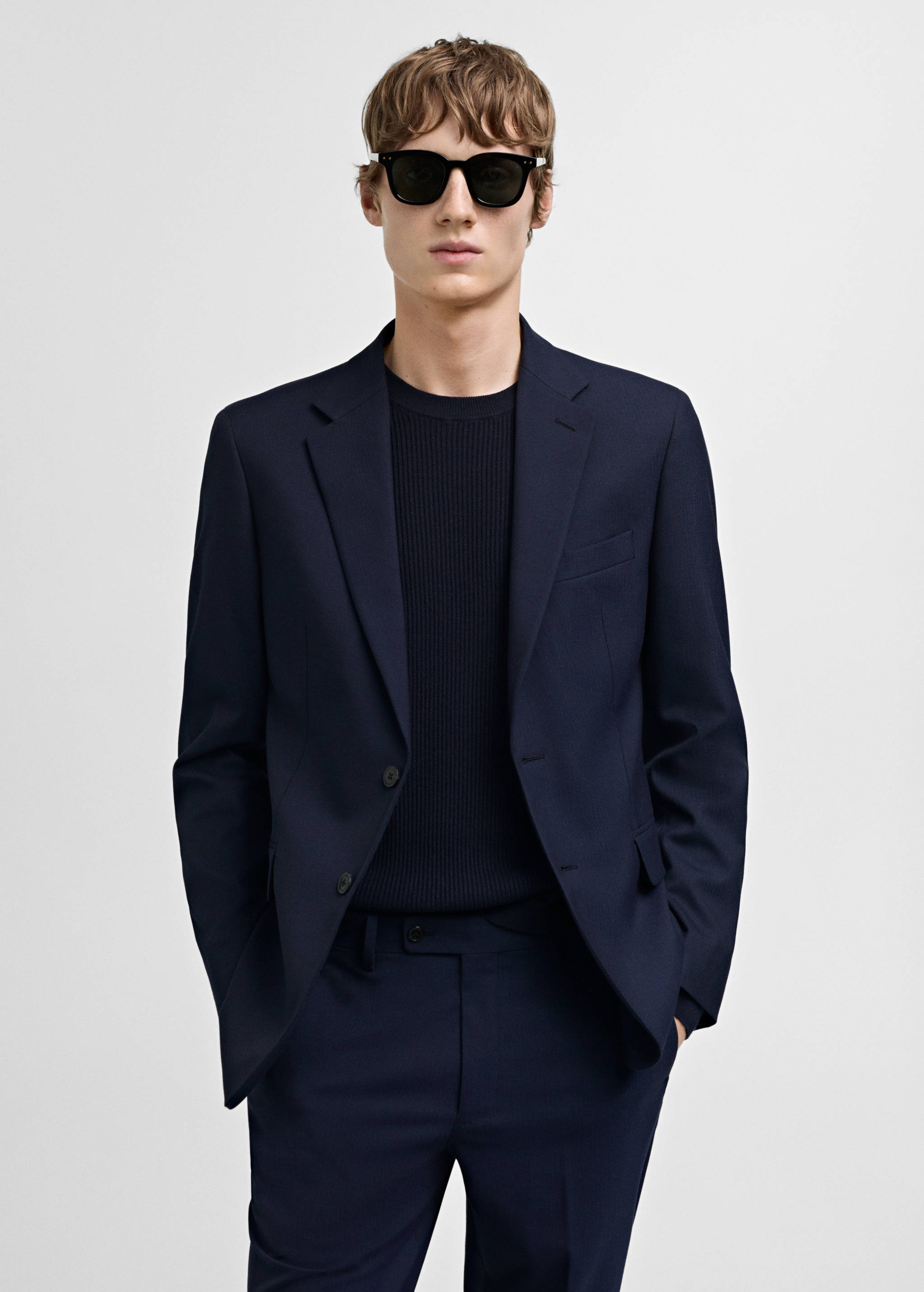 米兰修身版型西装夹克 - null