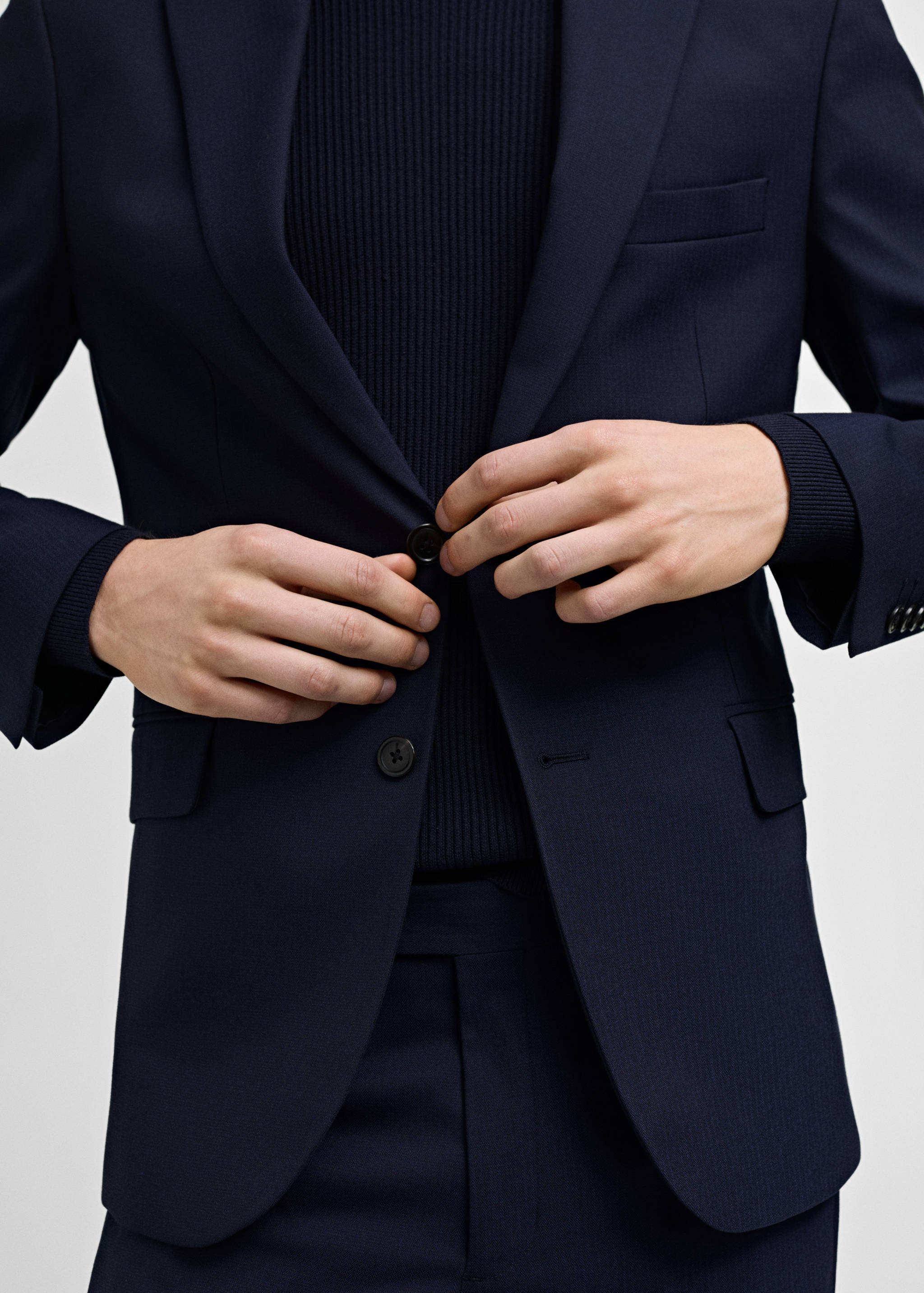 米兰修身版型西装夹克 - null